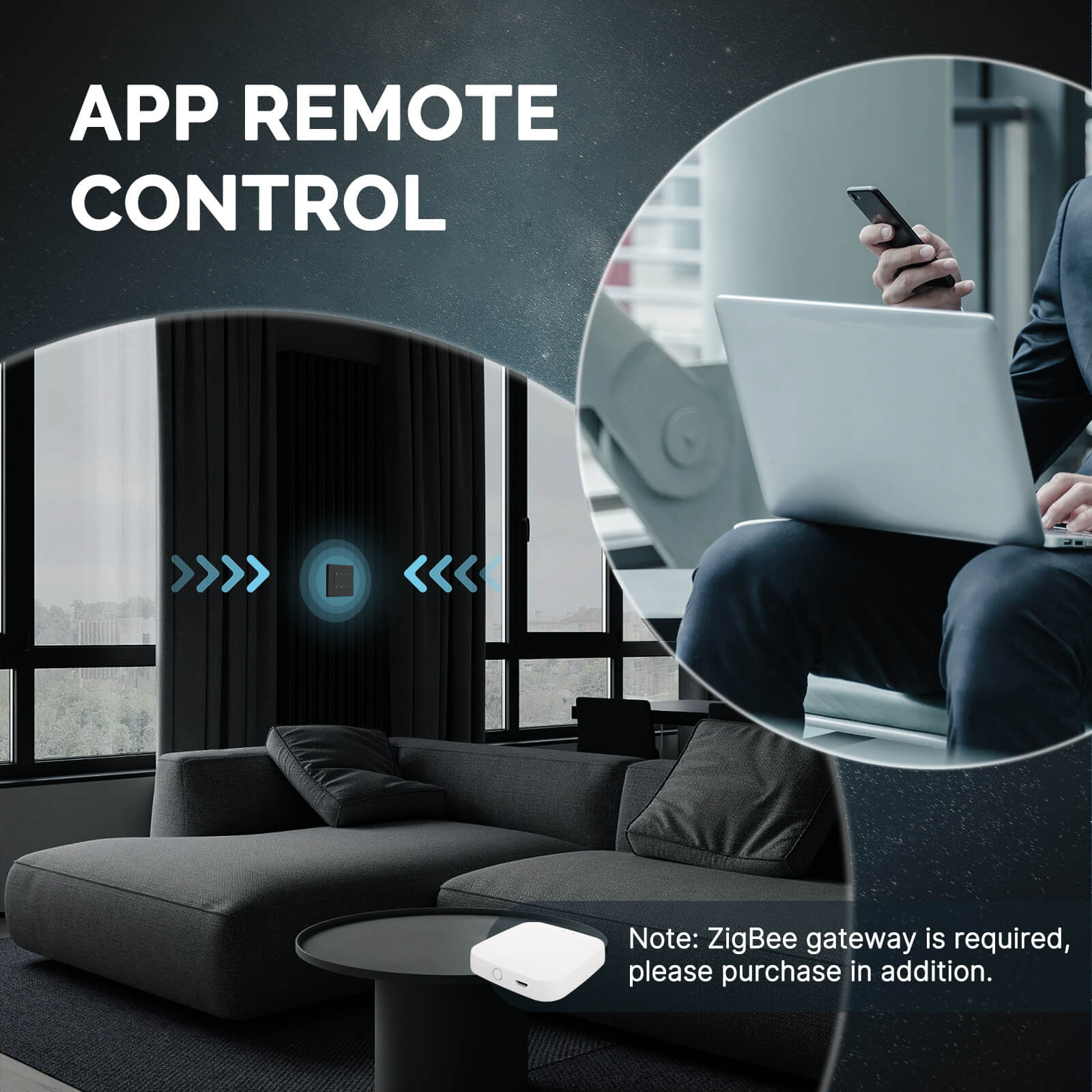 MOES ZigBee RF Smart Curtain Switch For Roller Shutter Electric Curtains Blind Motor Support Timing & Remote Control、mySite、fannypackpong