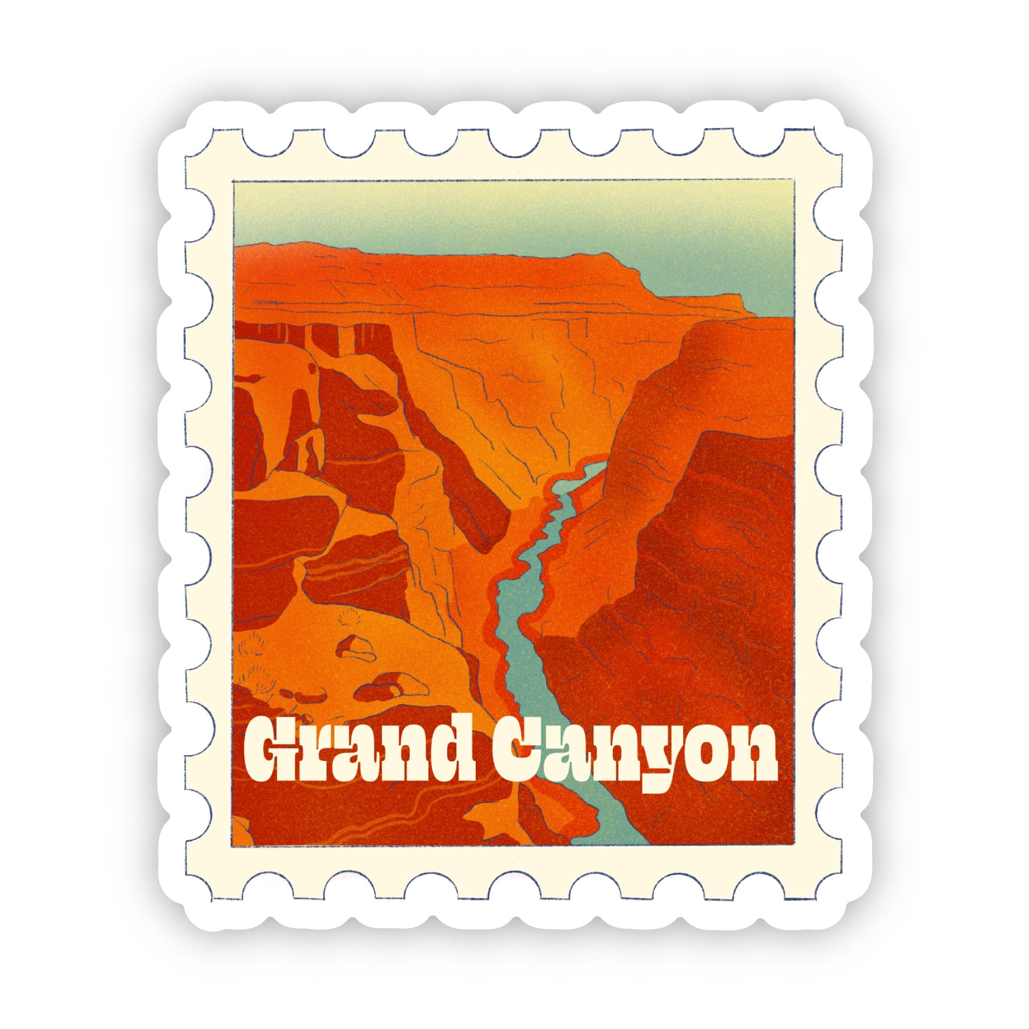  Grand Canyon Stamp Sticker、mySite、ghnorth