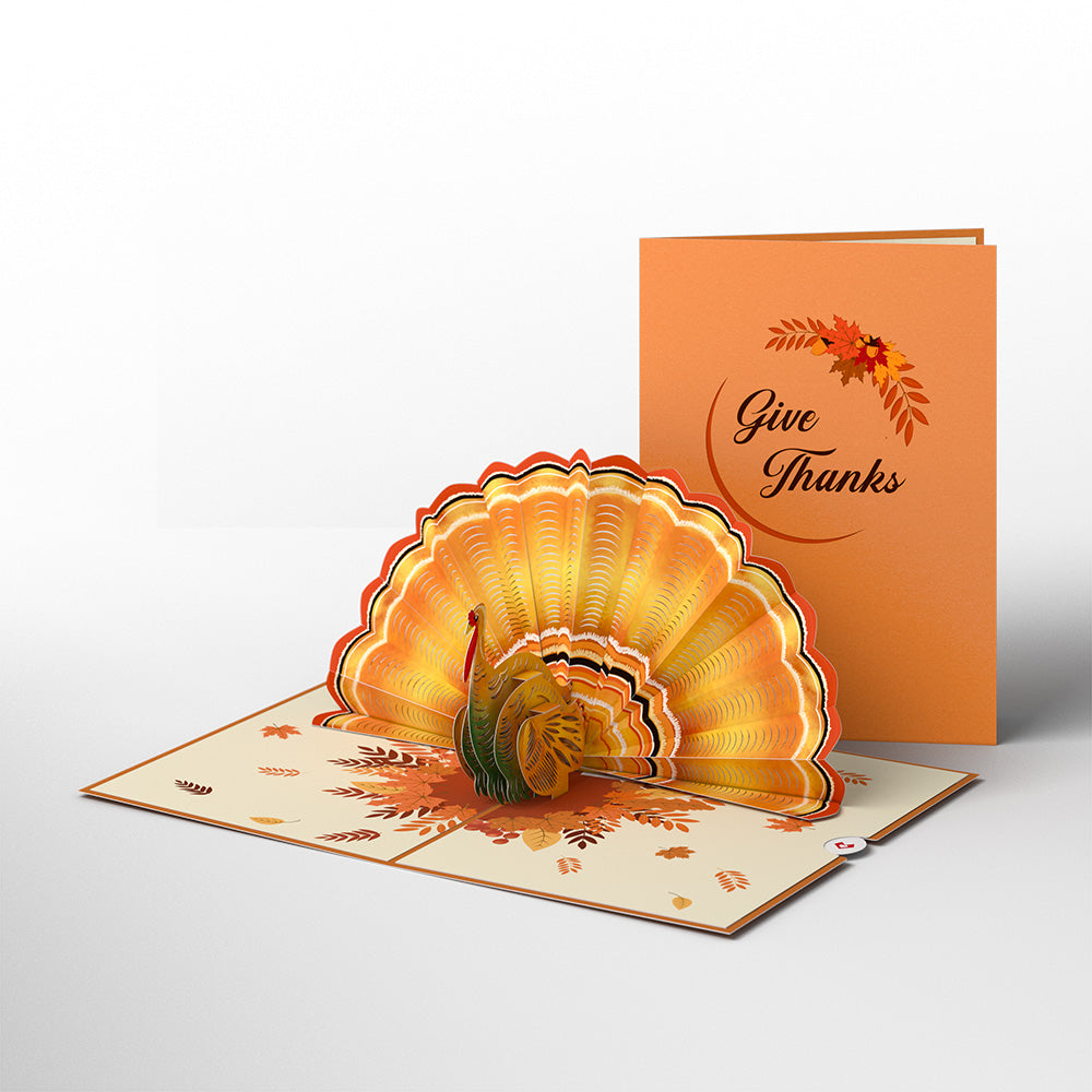 Give Thanks Turkey Pop-Up Card、mySite、solidvoid