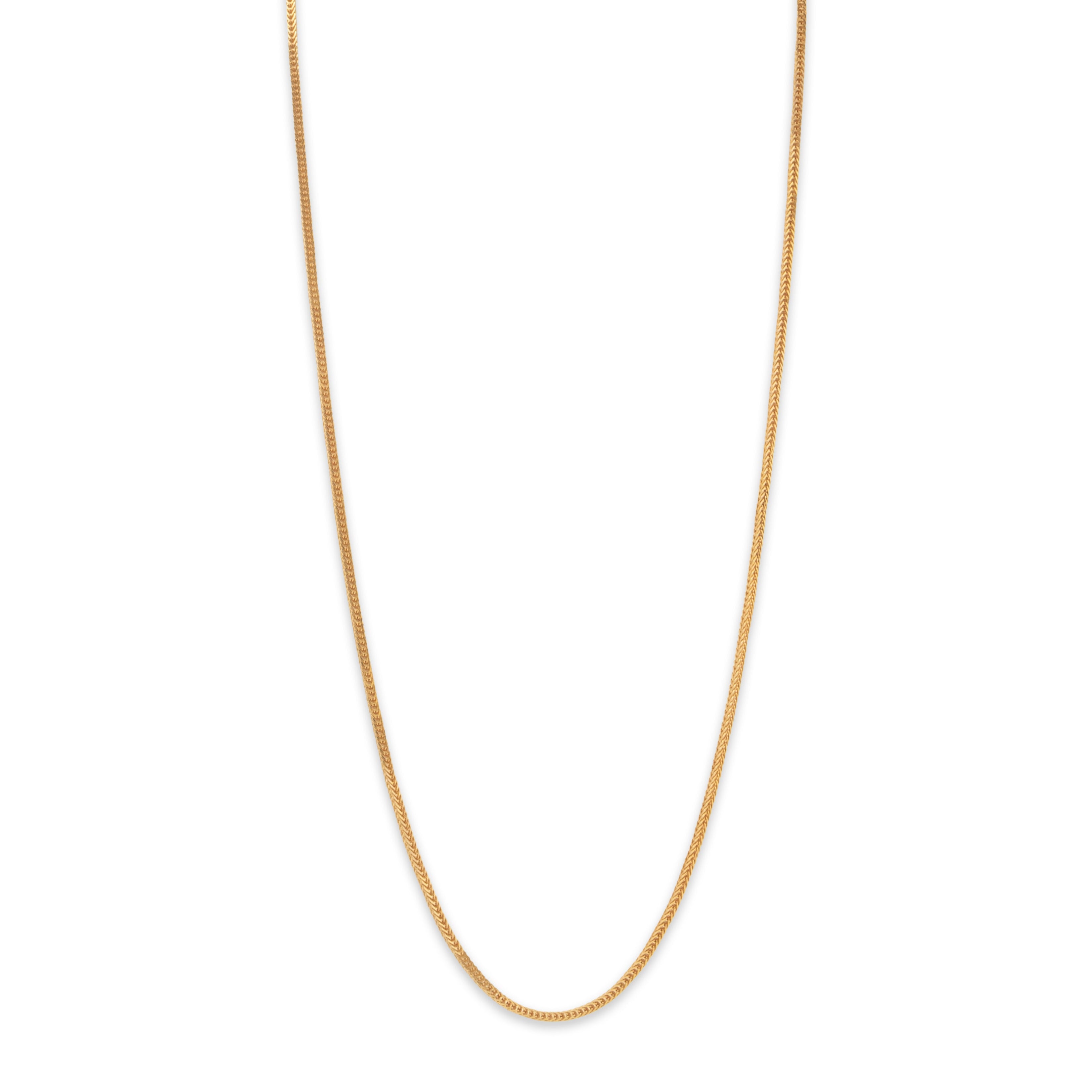 Vintage 14k Yellow Gold Square Snake Chain Necklace 24、mySite、hinf8tx79