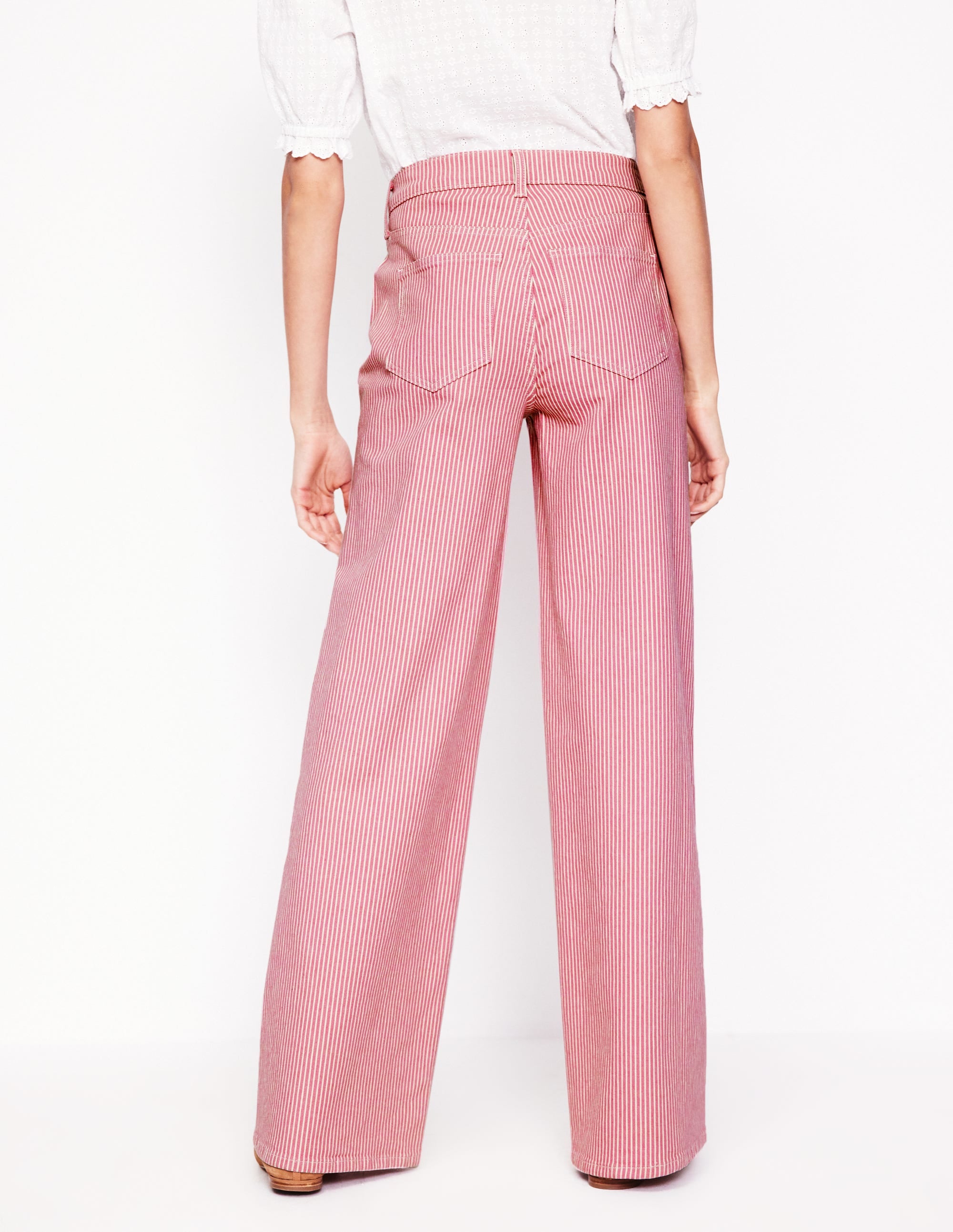  High Rise Wide Leg Jeans-Pink Stripe、mySite、ashleygrahame