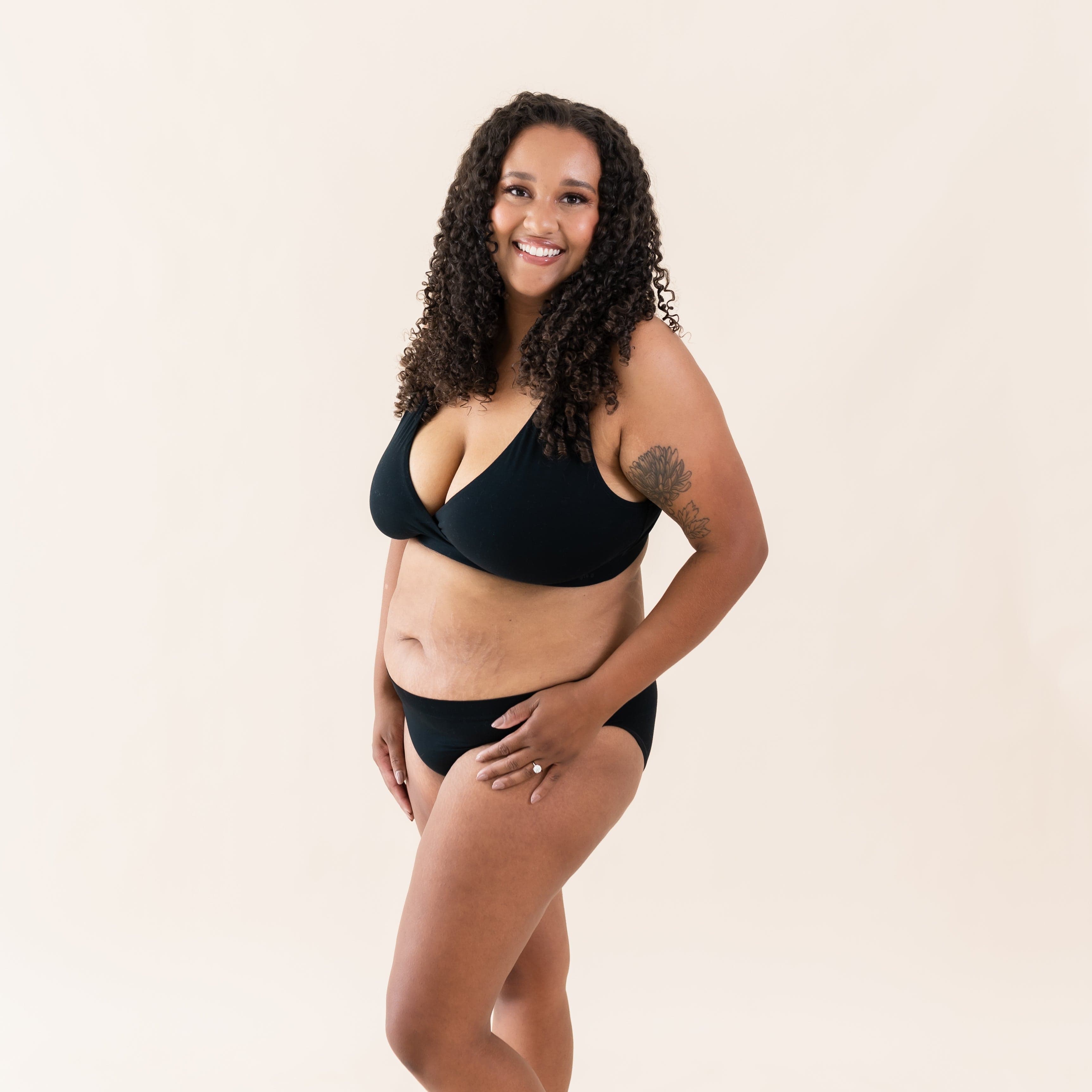  Women's Cross Front Bralette in Midnight、mySite、layawaytickets