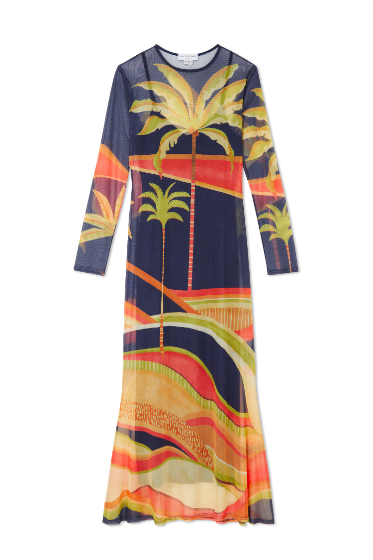 Blue Palm Mesh Dress、mySite、solidvoid