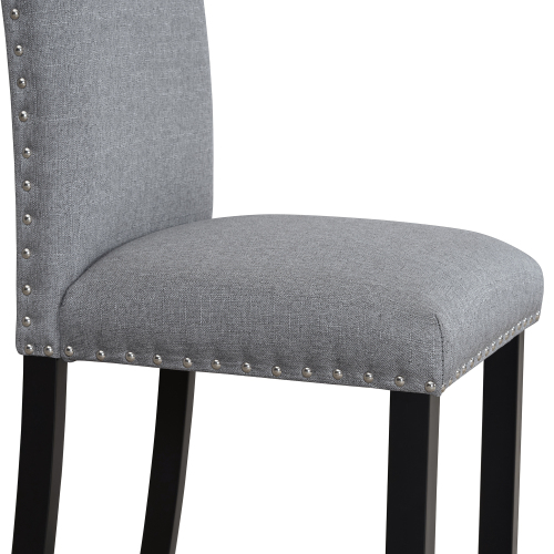 TREXM Faux Marble 5-Piece Dining Set Table with 4 Thicken Cushion Dining Chairs Home Furniture, White/Beige+Black、、casual