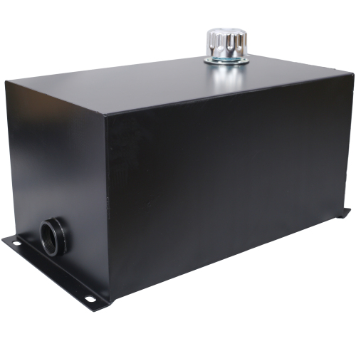 5 Gallon 14 Gauge Steel Hydraulic Fluid Reservoir Tank with Inlet 1-1/2" FNPT and Outlet 3/4" FNPT, Integral Mounting Foot On Each End, Black、、eastwooduniform