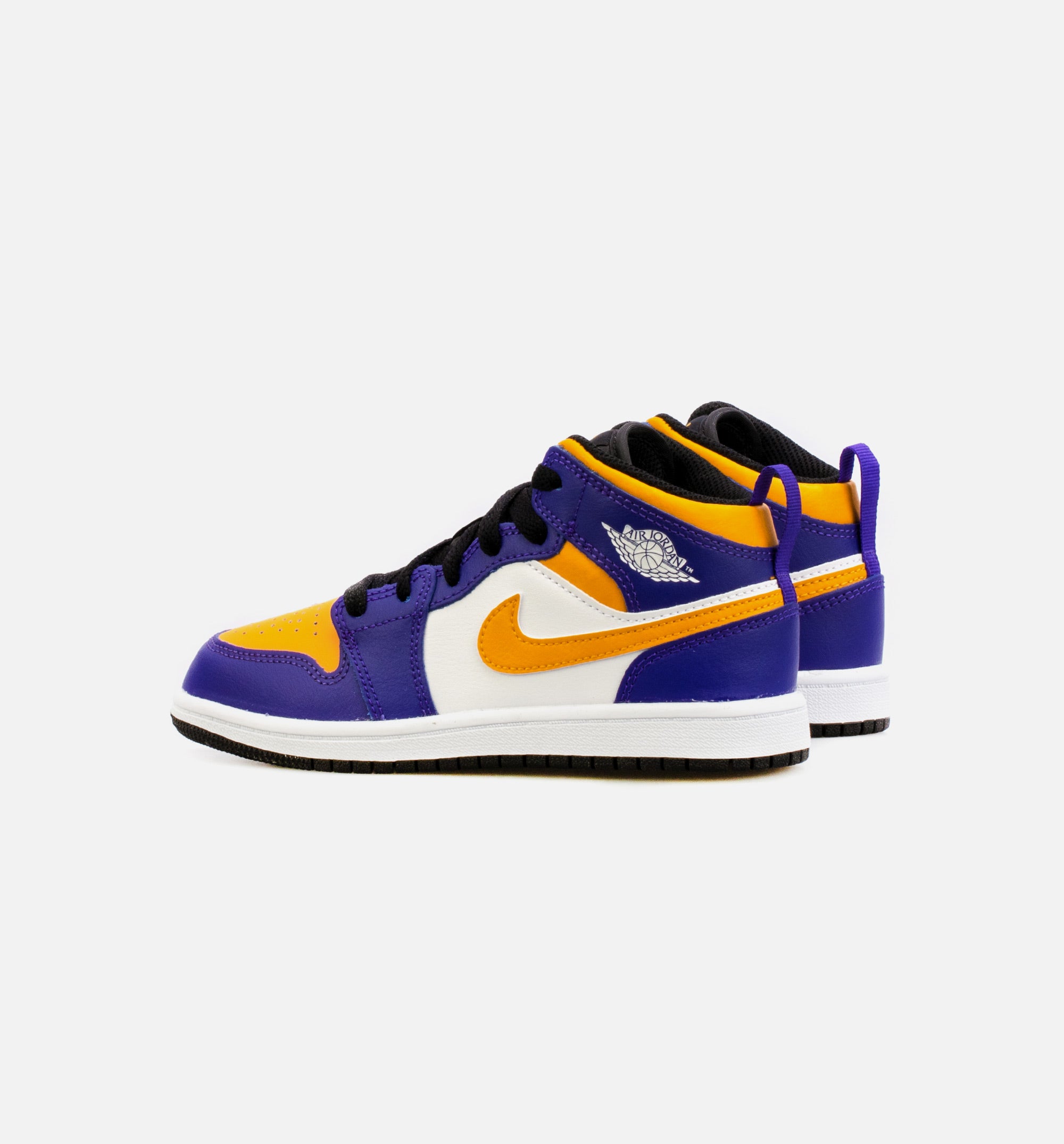 Air Jordan 1 Mid Preschool Lifestyle Shoe - Purple/Yellow、mySite、dreamappss