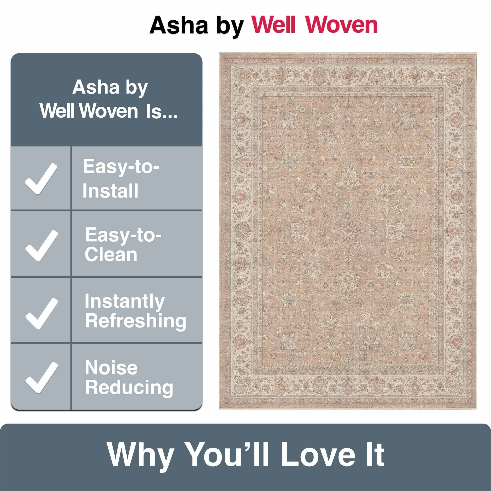 Rome Vintage Oriental Floral Flat-Weave Rug、mySite、gigharbornorthrealestate