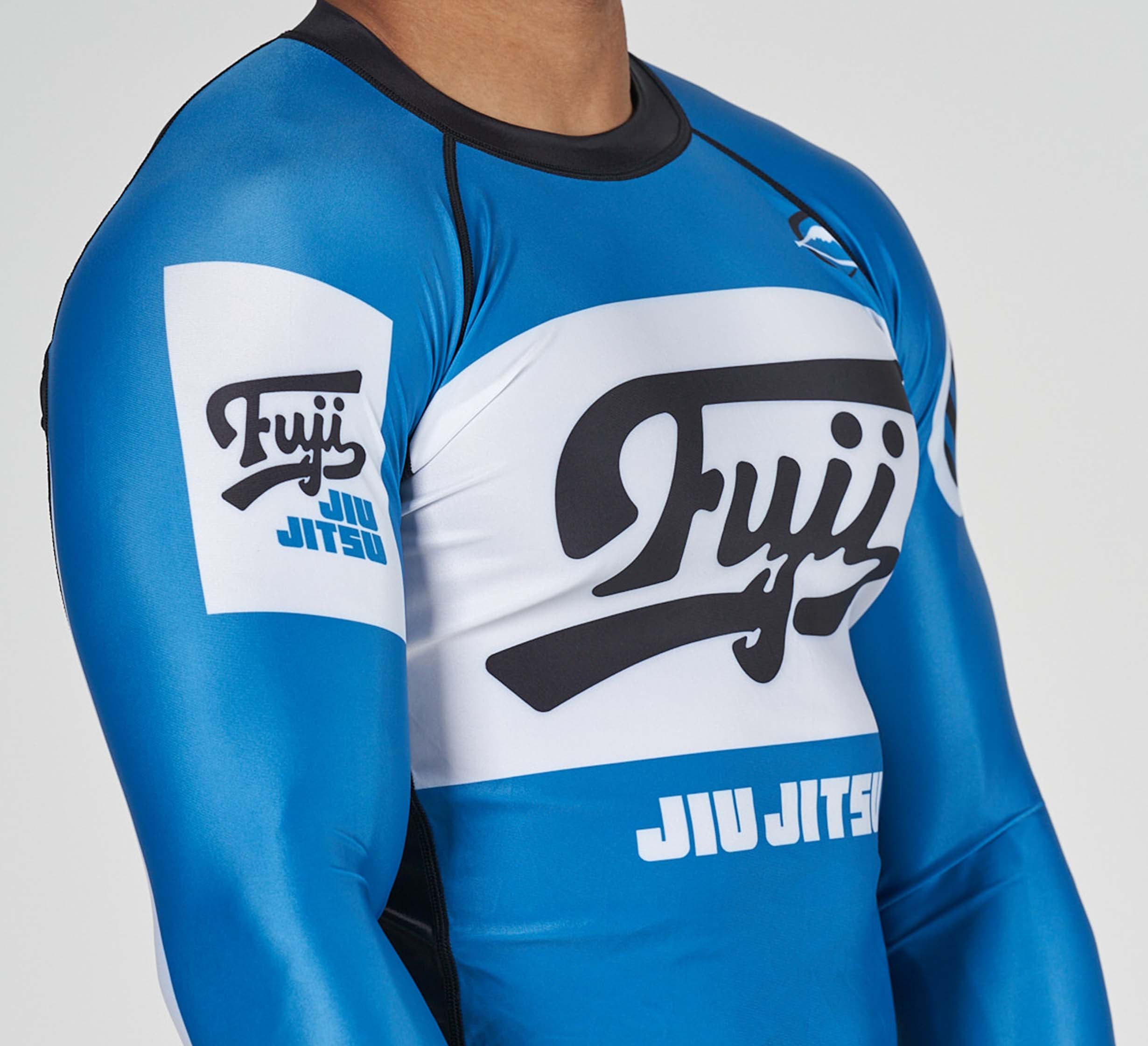Jiu Jitsu Script Flex Lite Long Sleeve Rashguard Blue、mySite、gigharbornorthrealestate