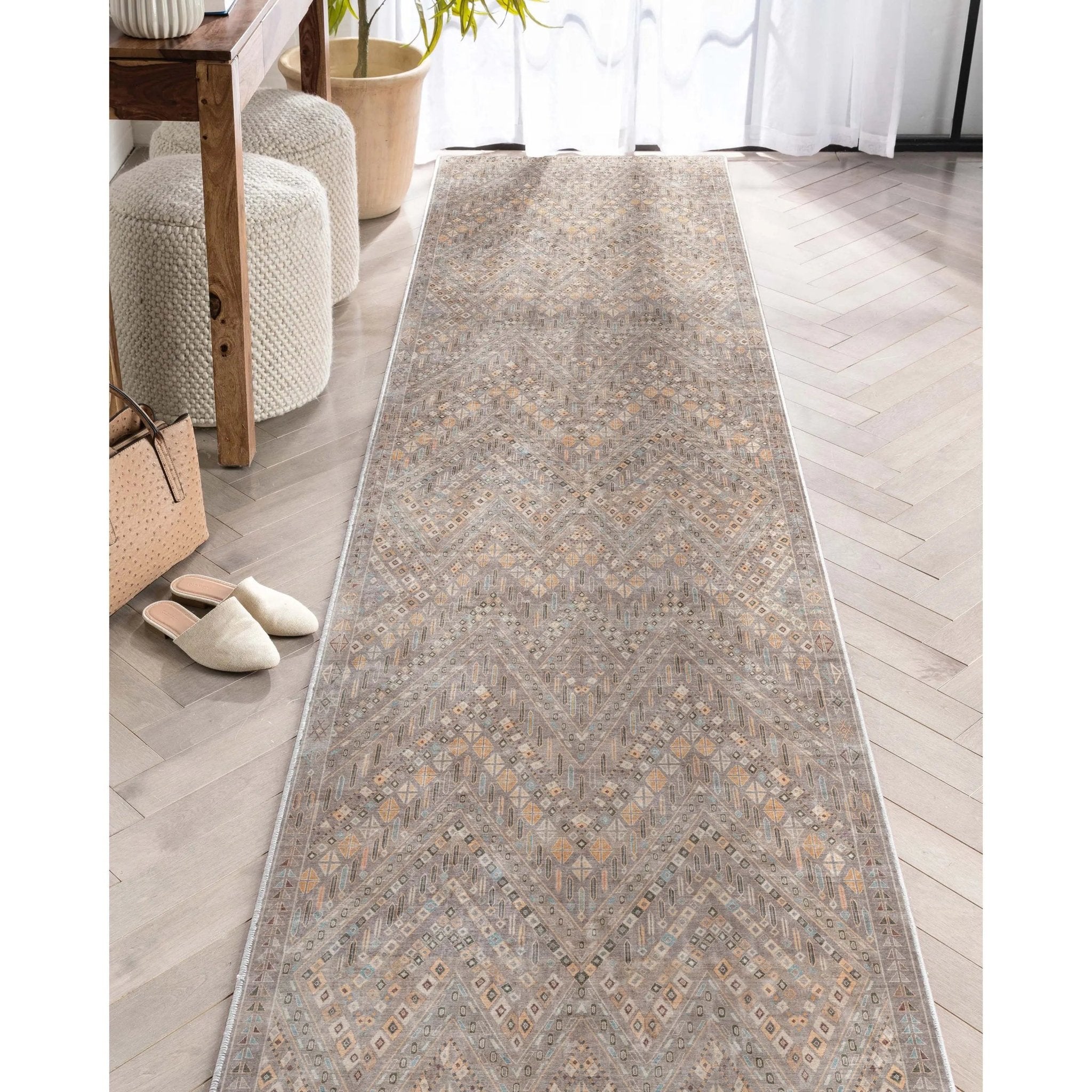 Anya Vintage Tribal Chevron Grey Flat-Weave Rug、mySite、gigharbornorthrealestate