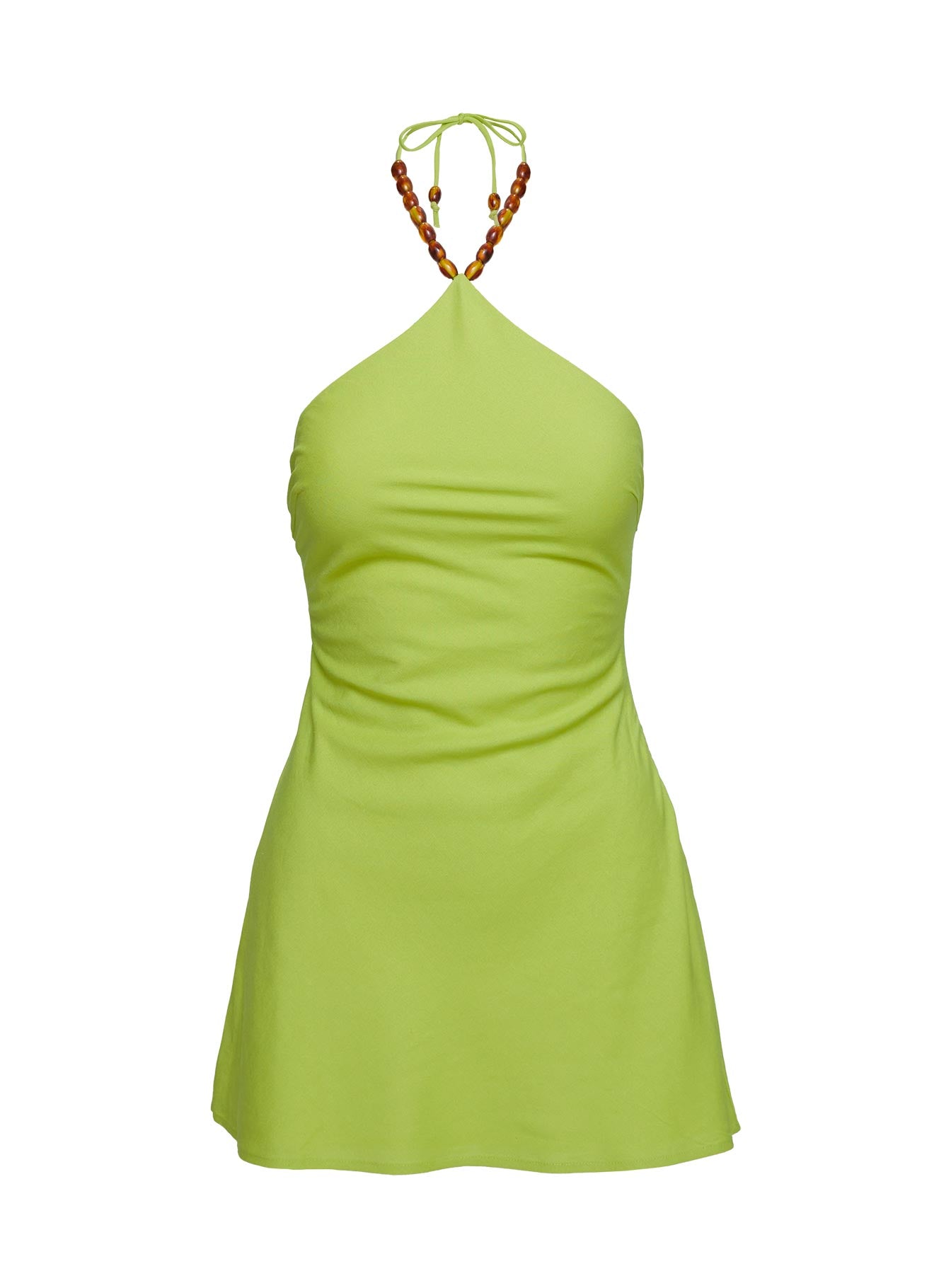 Maevie Halter Mini Dress Green、mySite、solidvoid