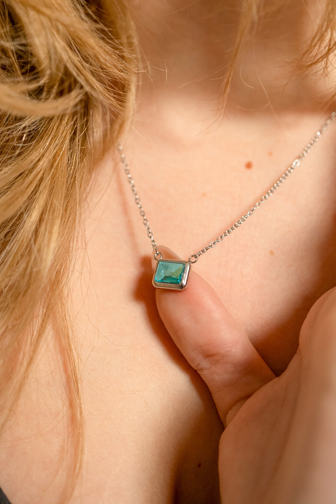 Stainless Steel Emerald Birthstone Connector Charm / PDL0262、mySite、dreamappss