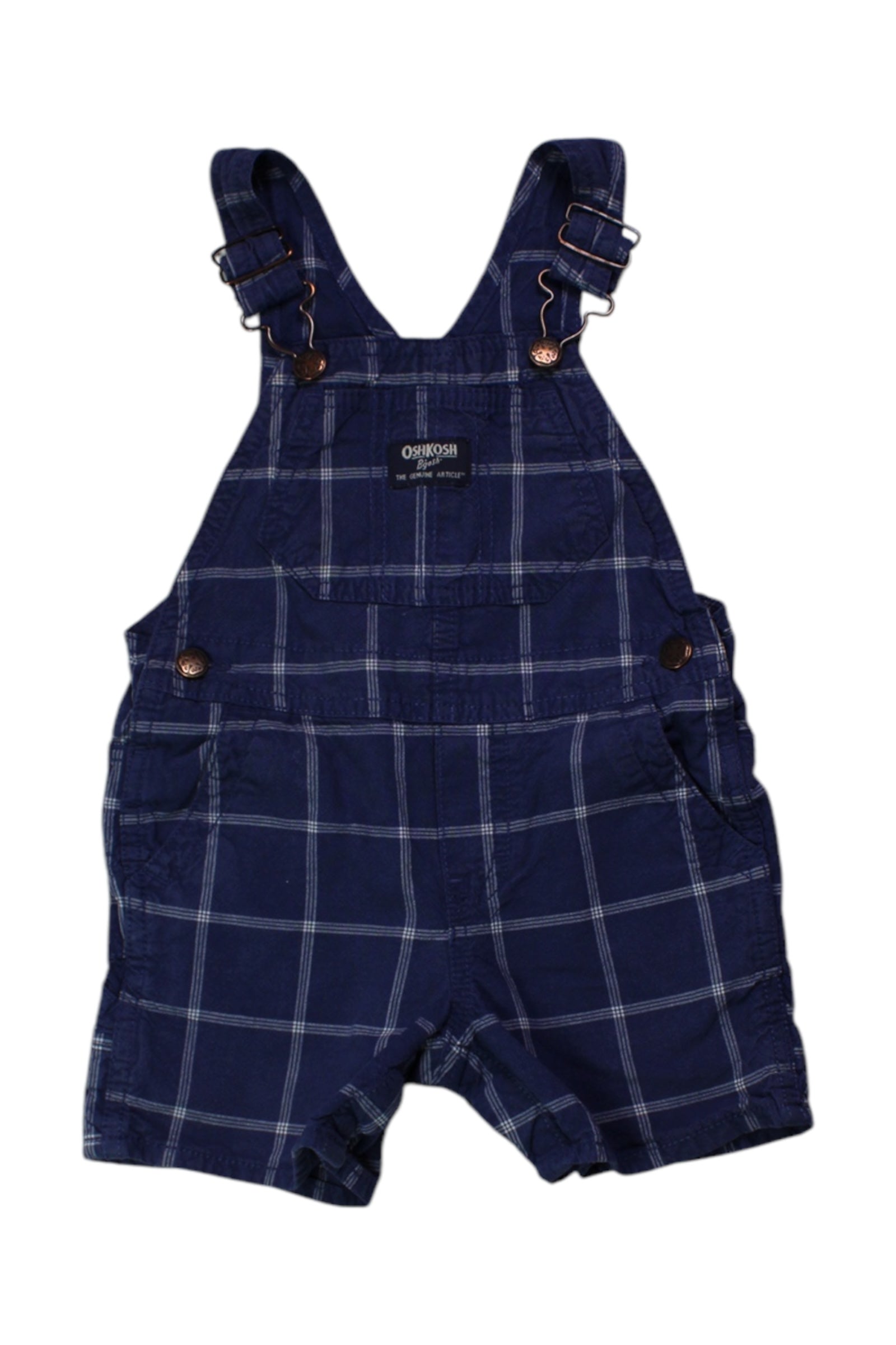 OshKosh B'gosh Plaid Overall Shorts 12-18M、mySite、g9winljtr