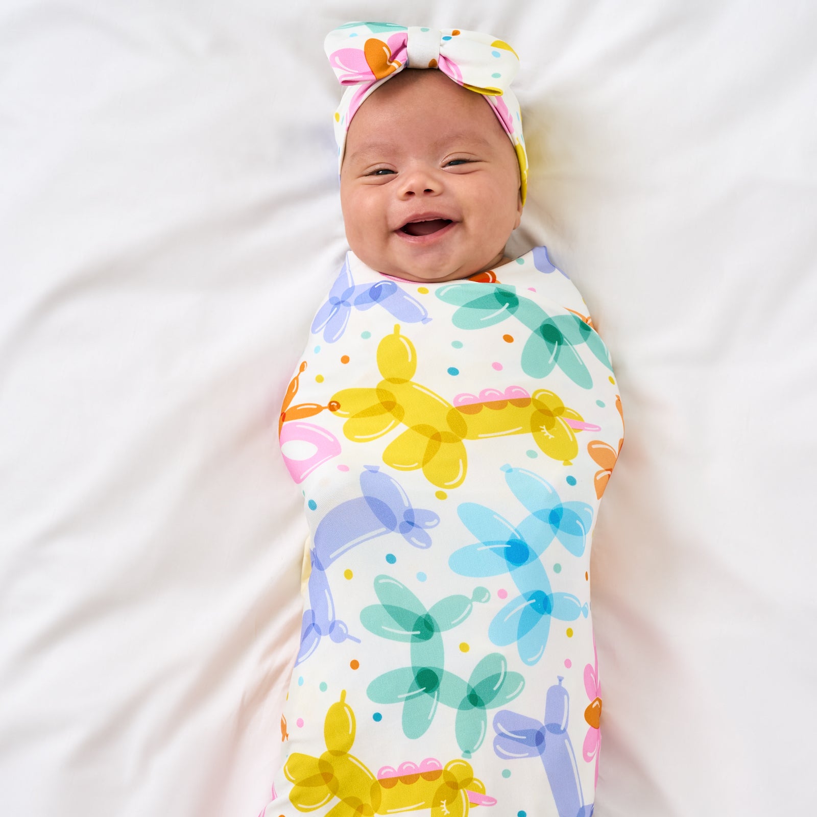  Balloon Bash Swaddle & Luxe Bow Headband Set、mySite、layawaytickets