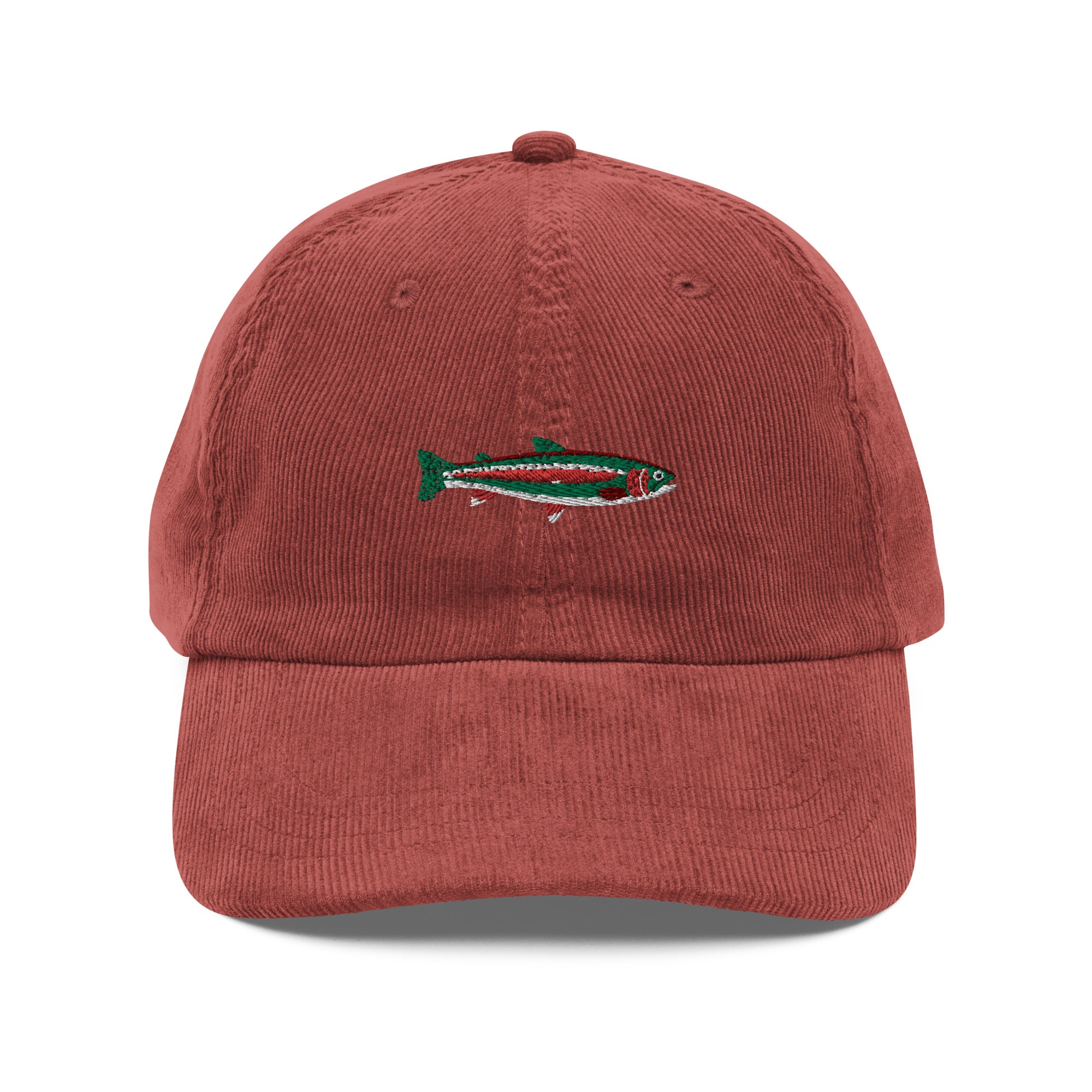 Alaskan Rainbow Embroidered Corduroy Dad Hat、mySite、solidvoid