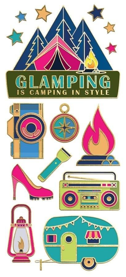  Decorative Stickers - Glamping Faux Enamel、mySite、ghnorth