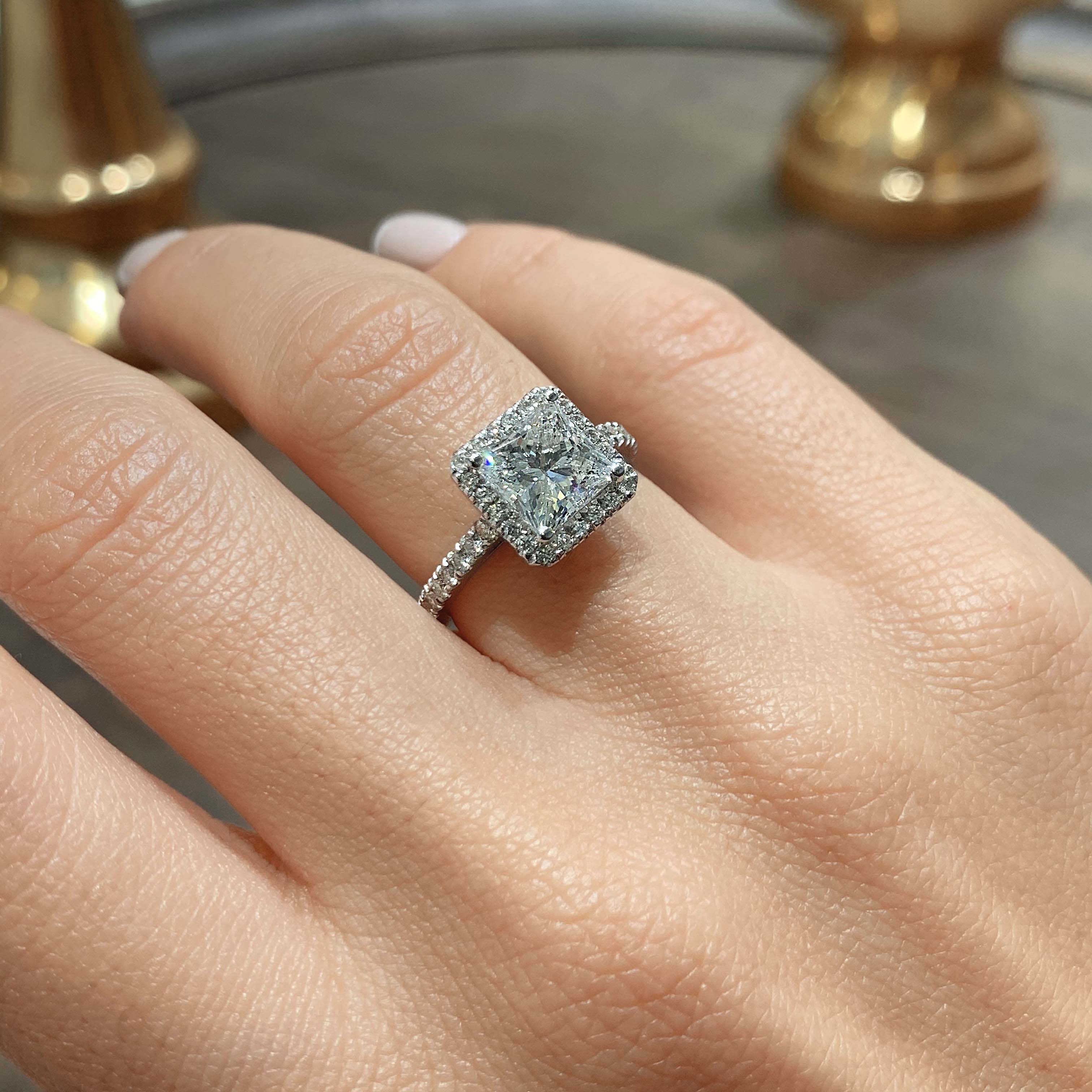 Selena Lab Grown Diamond Ring -14K White Gold (RTS)、mySite、hinf8tx79