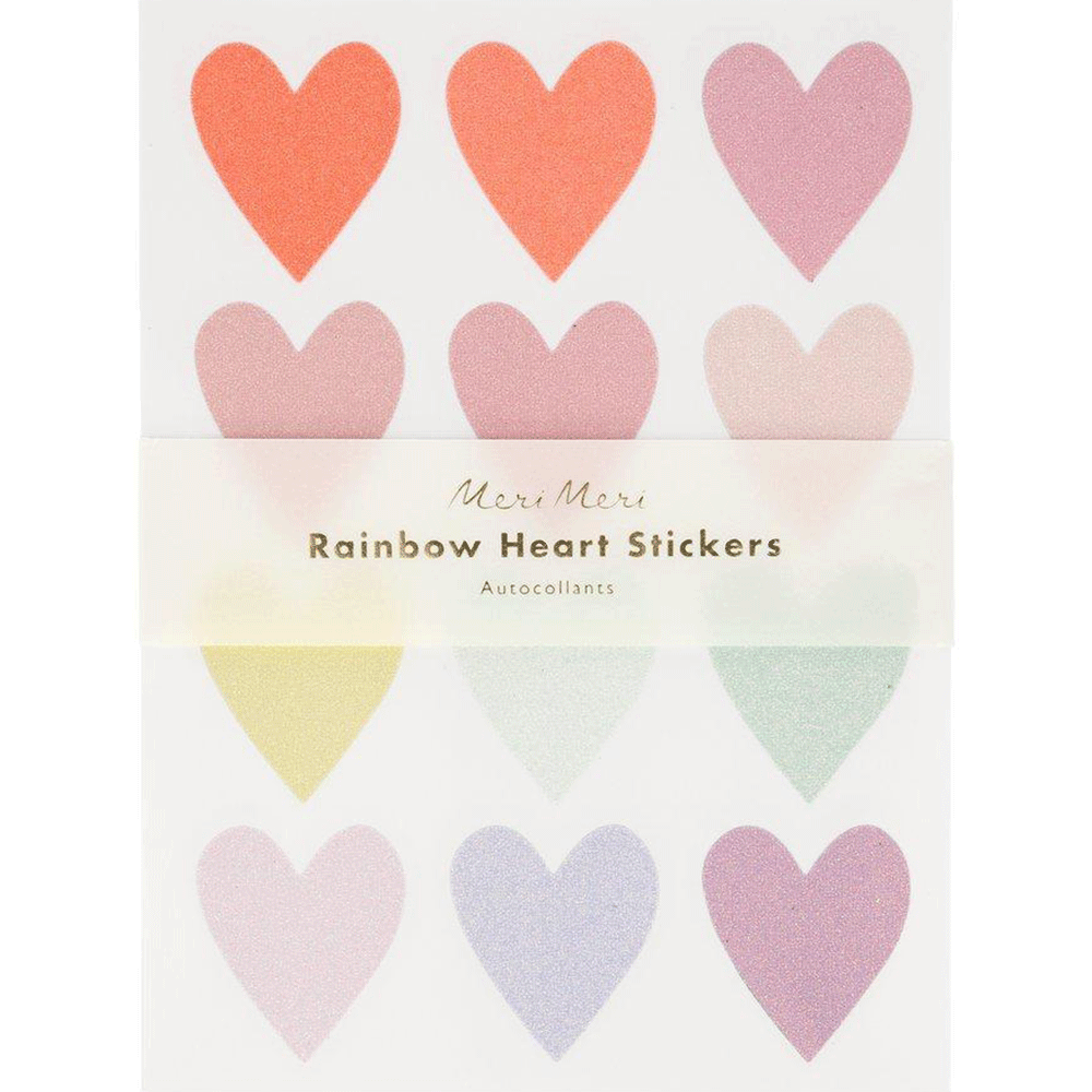  Rainbow Heart Sticker Pack、mySite、ghnorth