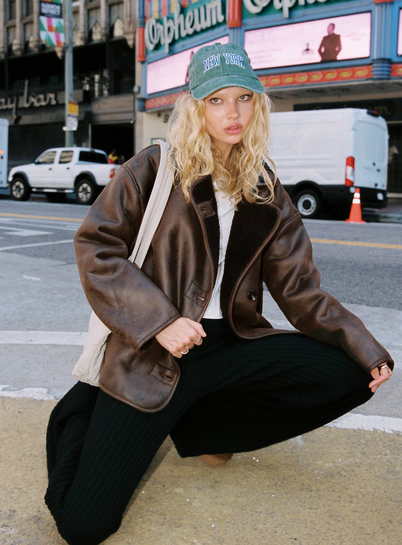 Nunez Faux Leather Jacket Washed Brown / Black、mySite、solidvoid