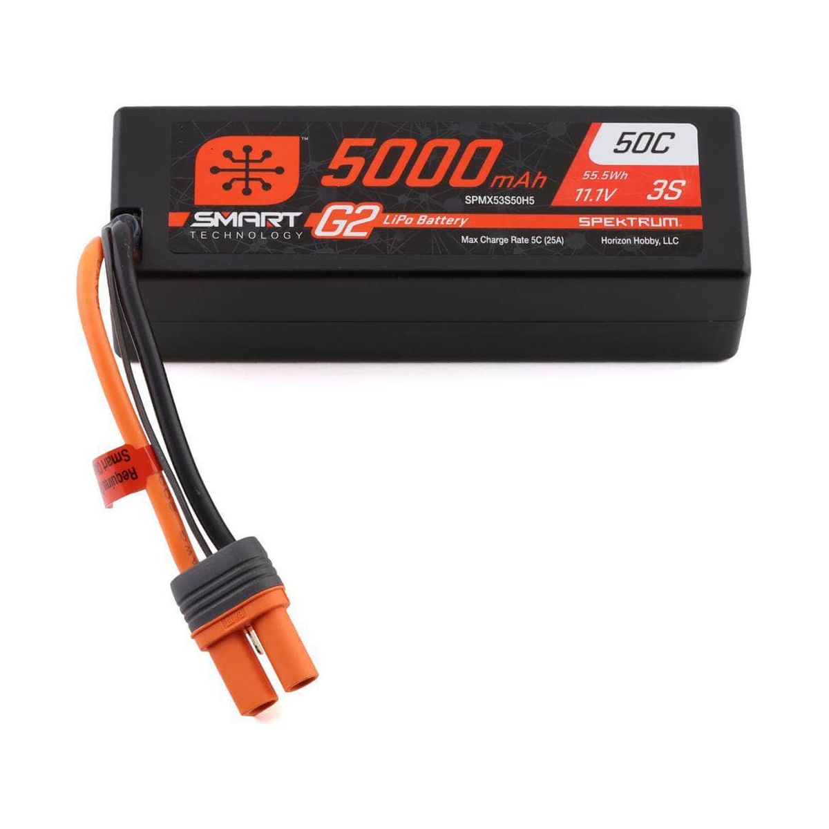  SPMX53S50H5, Spektrum RC 3S Smart G2 LiPo 50C Battery Pack (11.1V/5000mAh) w/IC5 Connector、mySite、merchandisen