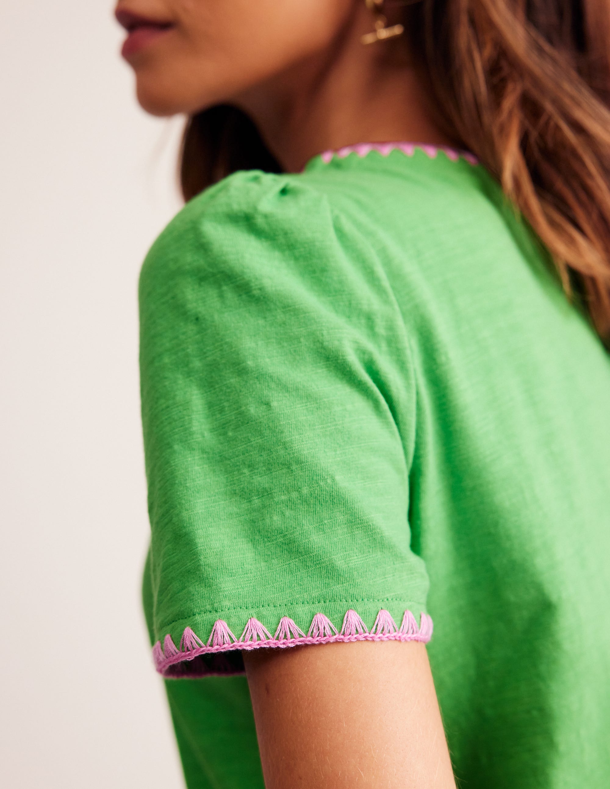  Ali Crochet T-shirt-Kelly Green、mySite、ashleygrahame