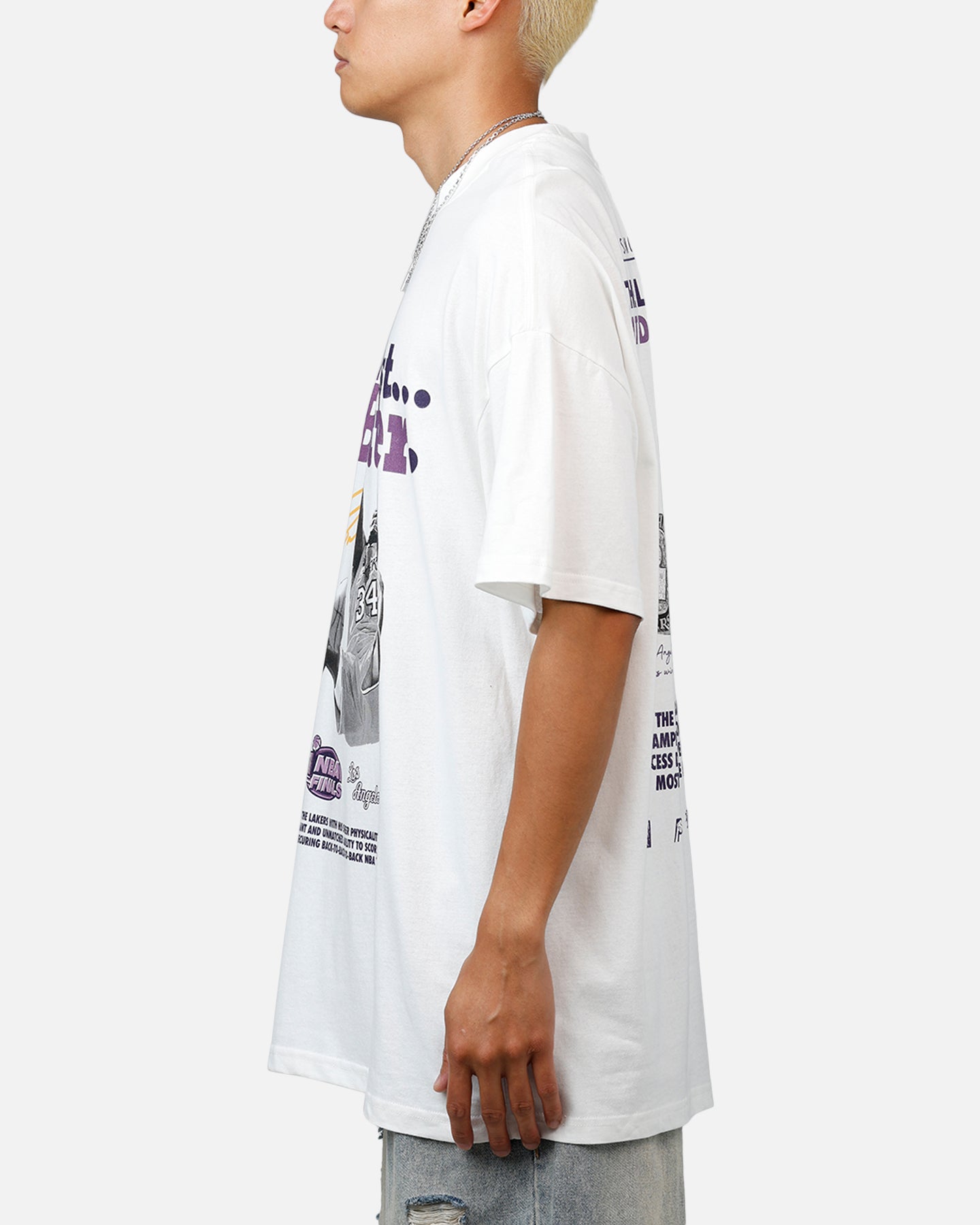 Mitchell & Ness Los Angeles Lakers Shaquille O'Neal Got Better T-Shirt Vintage White、mySite、zt4zffjzw