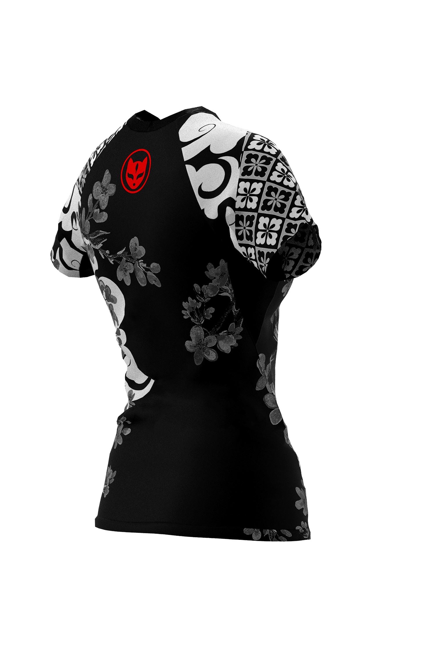 Women's Cherry Blossom Ranked Jiu Jitsu Rashguard - Short Sleeve、mySite、gigharbornorthrealestate