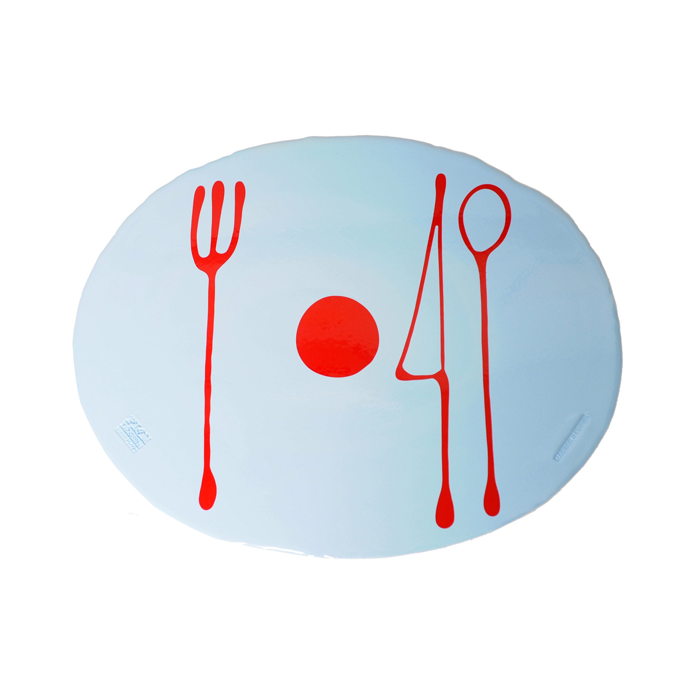 Placemat TABLE-MATES Matte Light Blue Set of Six by Gaetano Pesce for Fish Design、mySite、neckold