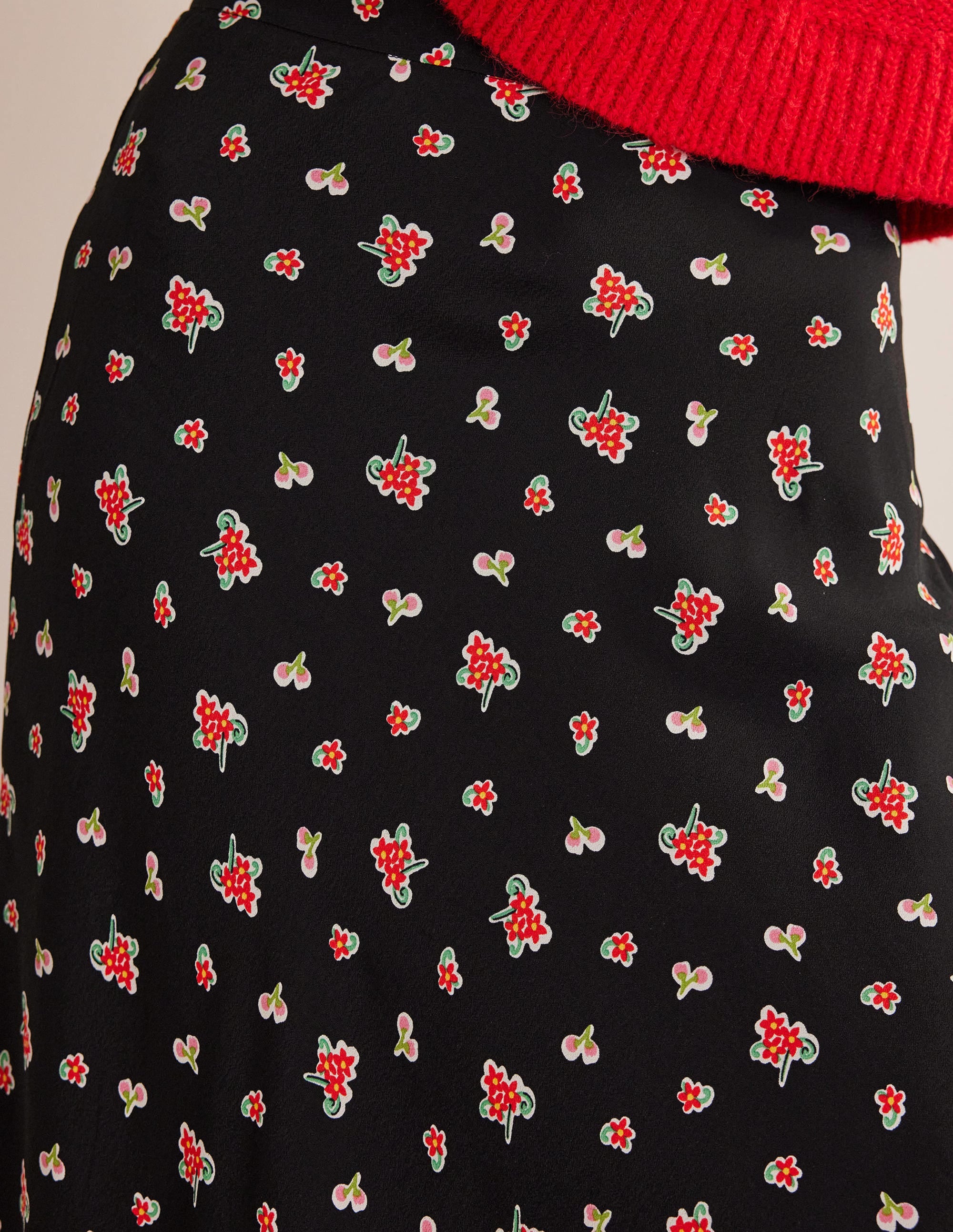  Cecelia Midi Skirt-Black, Rose Pop、mySite、ashleygrahame