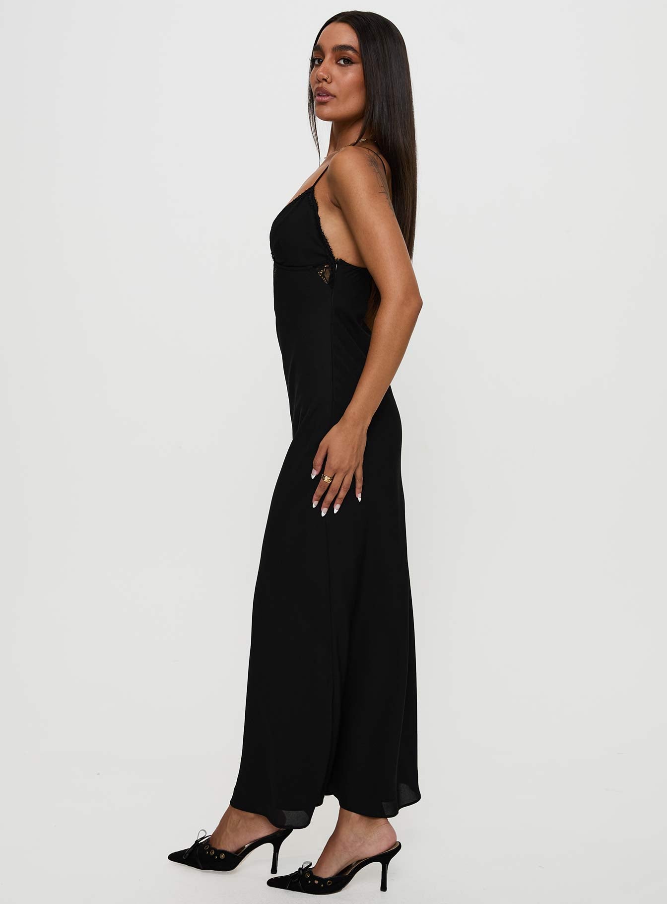 Artea Maxi Dress Black、mySite、solidvoid