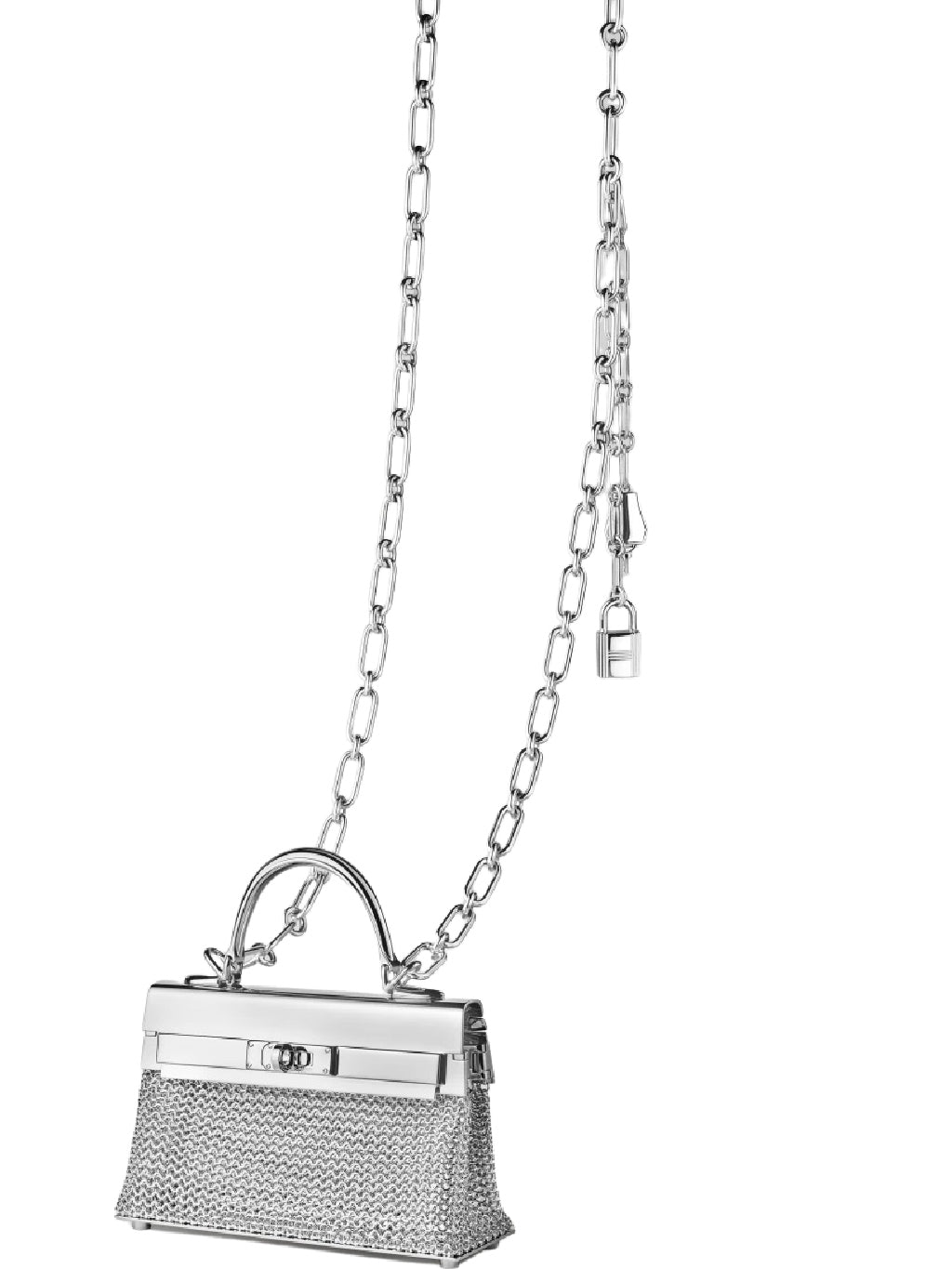 Hermès Kelly Sterling Silver Sac Bijou Chaine Bag、mySite、garminoutage.com