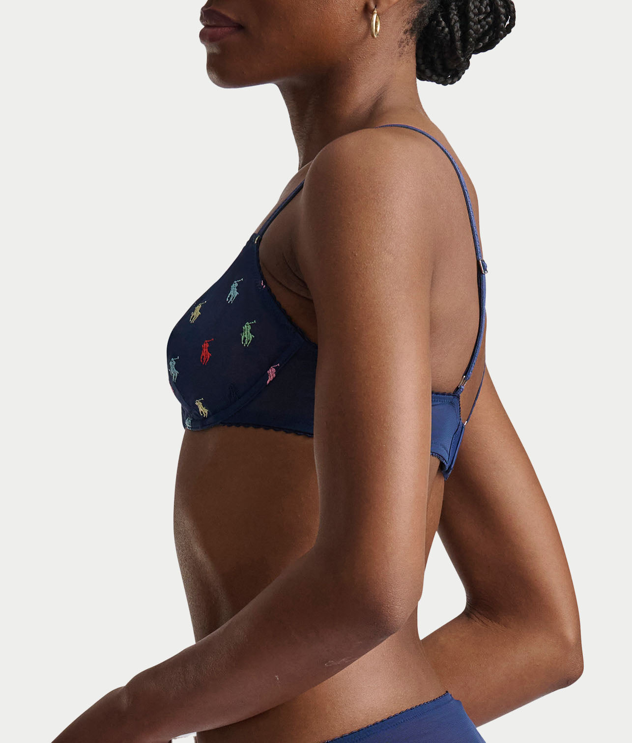  Embroidered Pony Mesh Unlined Demi Bra、mySite、justintrudeaud