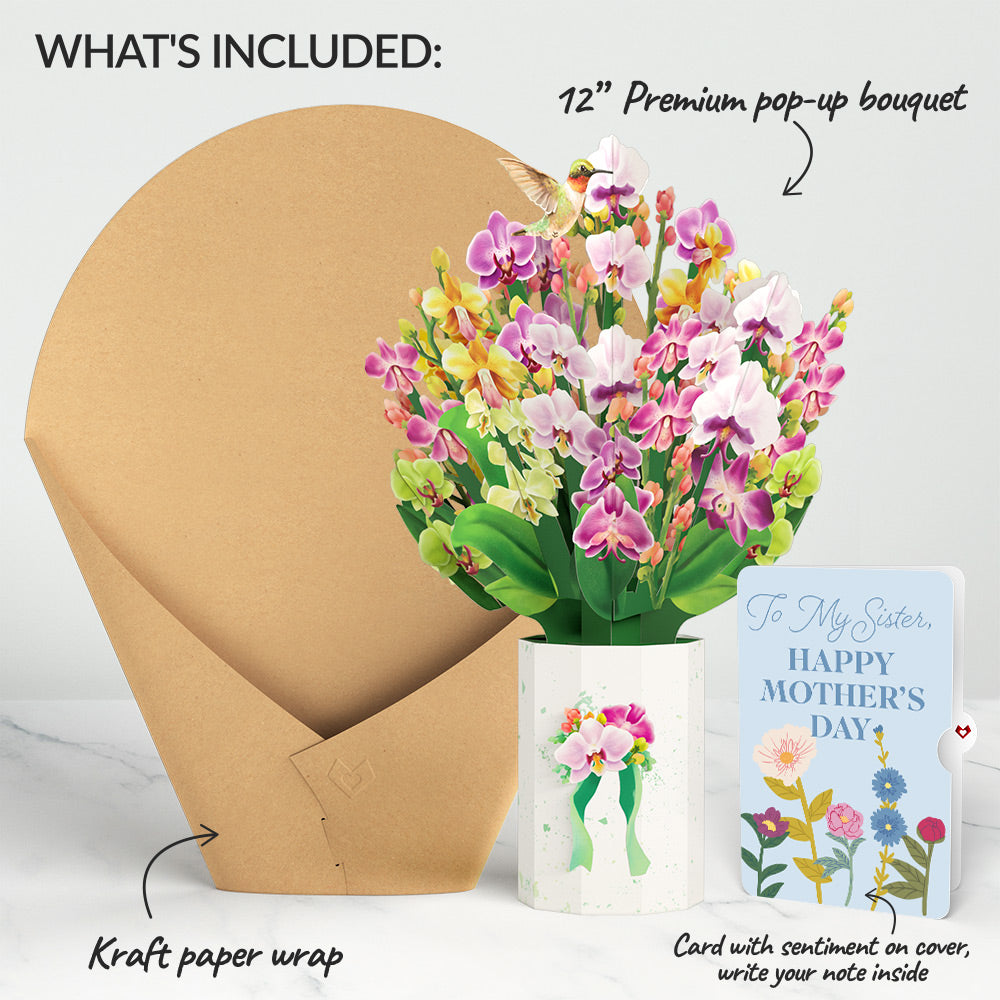 Orchid Mother's Day Bouquet and Sentiment Set for Sister、mySite、solidvoid