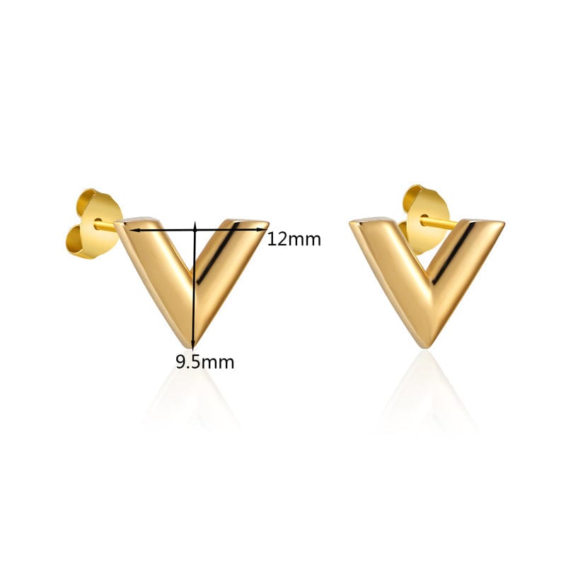 V Earrings 925 Sterling Silver Jewelry Perfect for Vegans!、mySite、g9winljtr