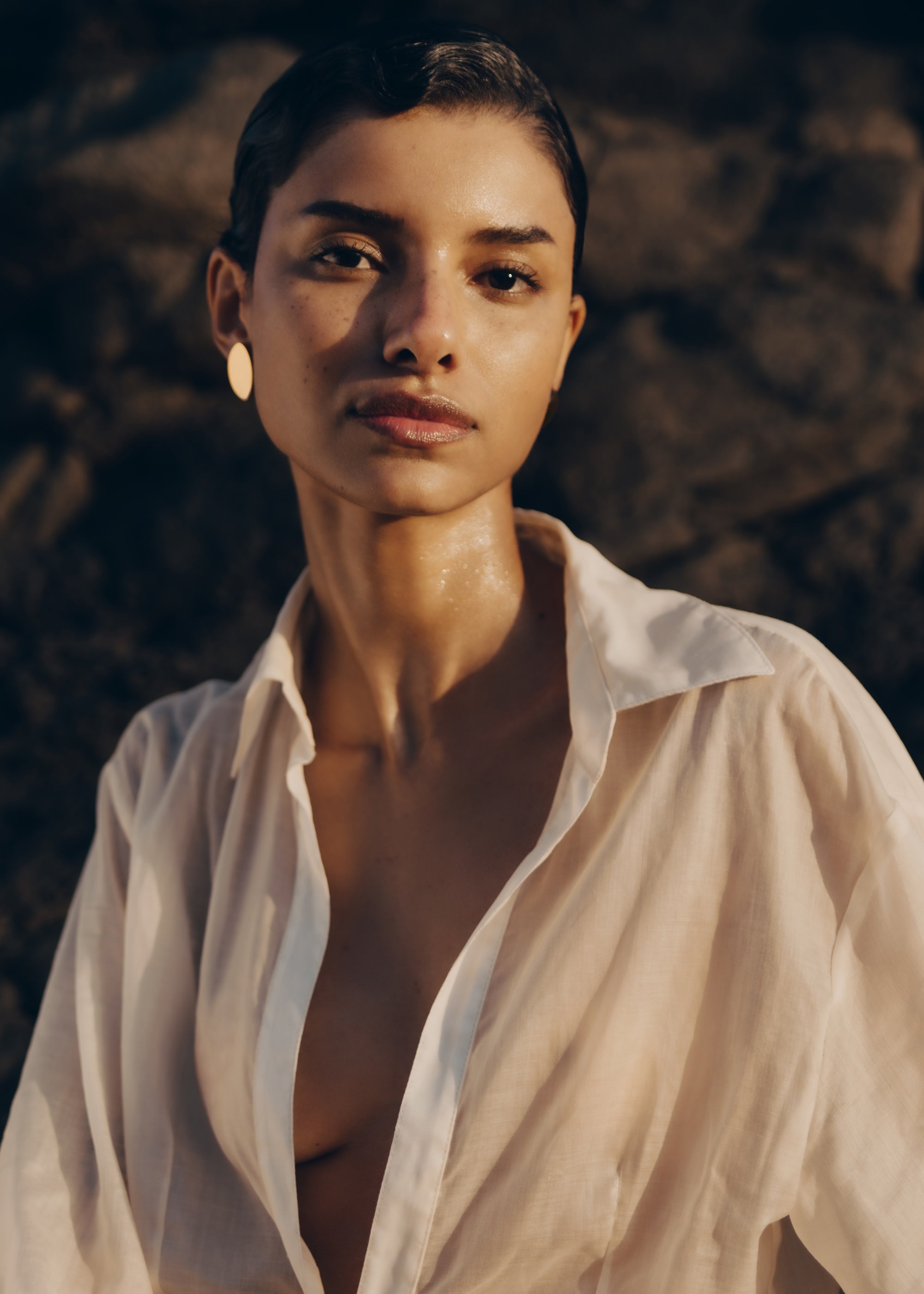 Puces d'oreilles Na茅 - Verre fum茅、mySite、camillekostekn