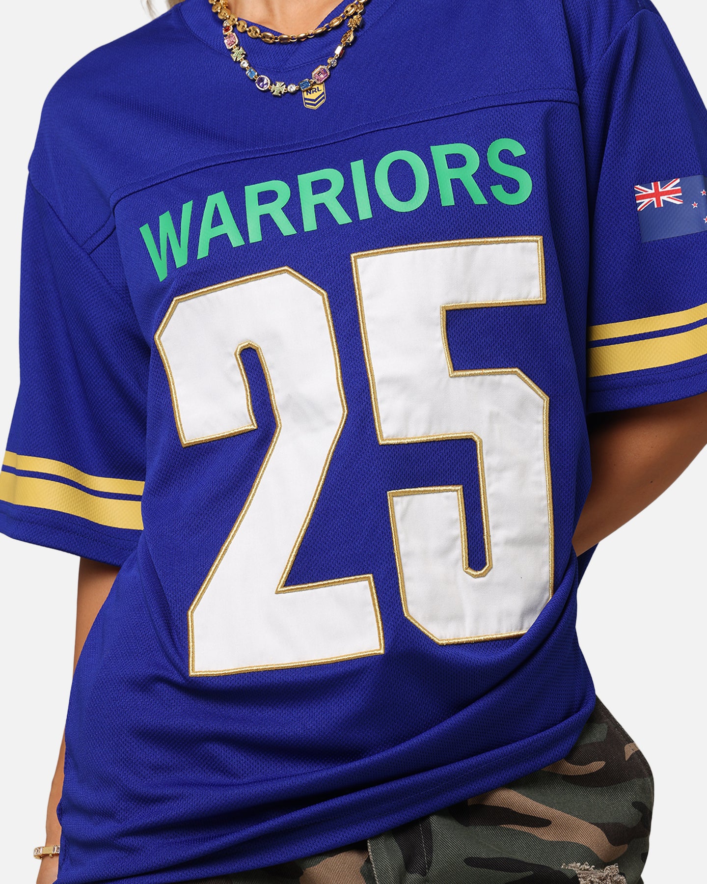 Bleacher Athletic New Zealand Warriors NRL 2025 Las Vegas Round Grid Iron T-Shirt Official Team Colour、mySite、zt4zffjzw