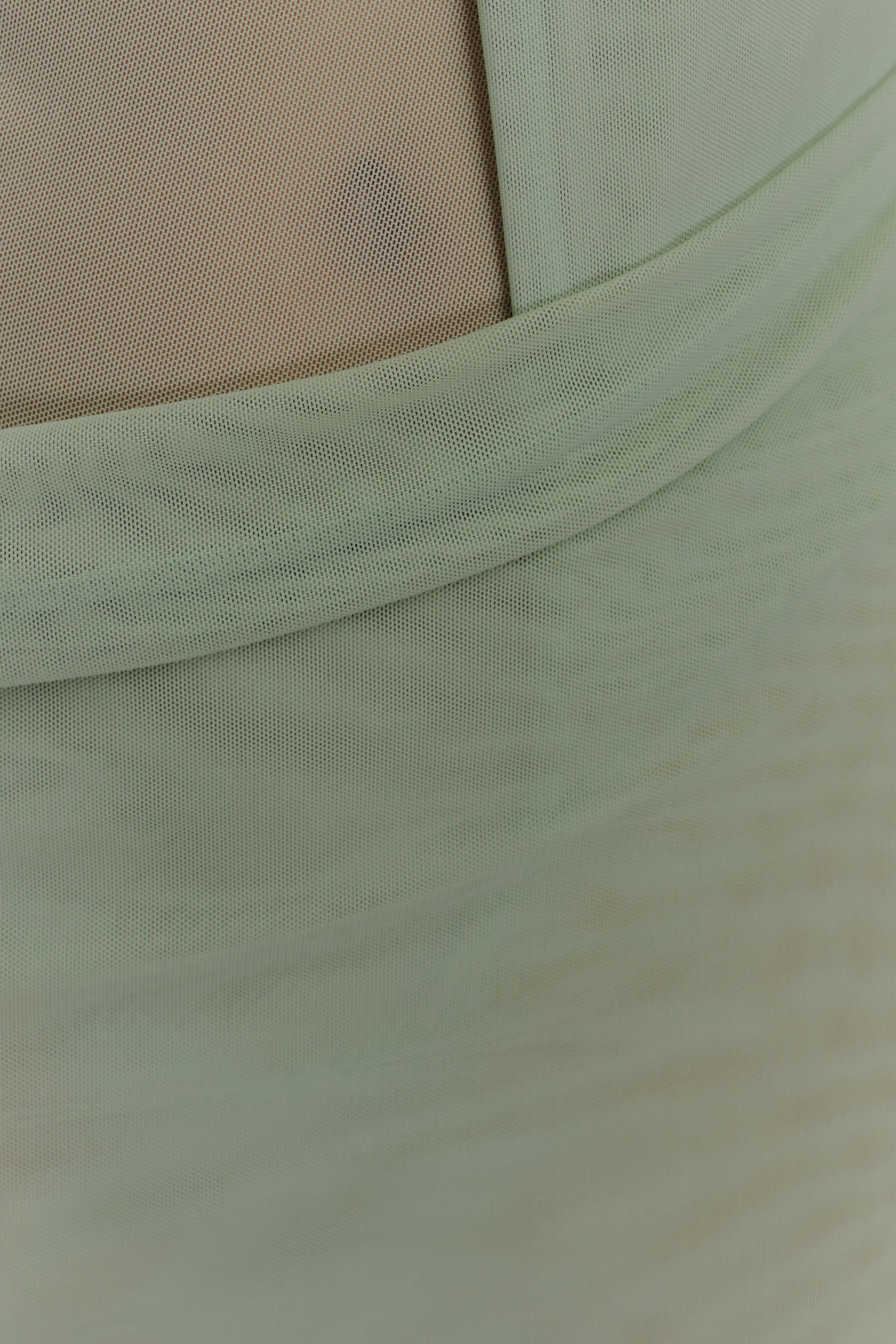 Edwina Knotted Mesh Maxi Dress - Sage、mySite、solidvoid