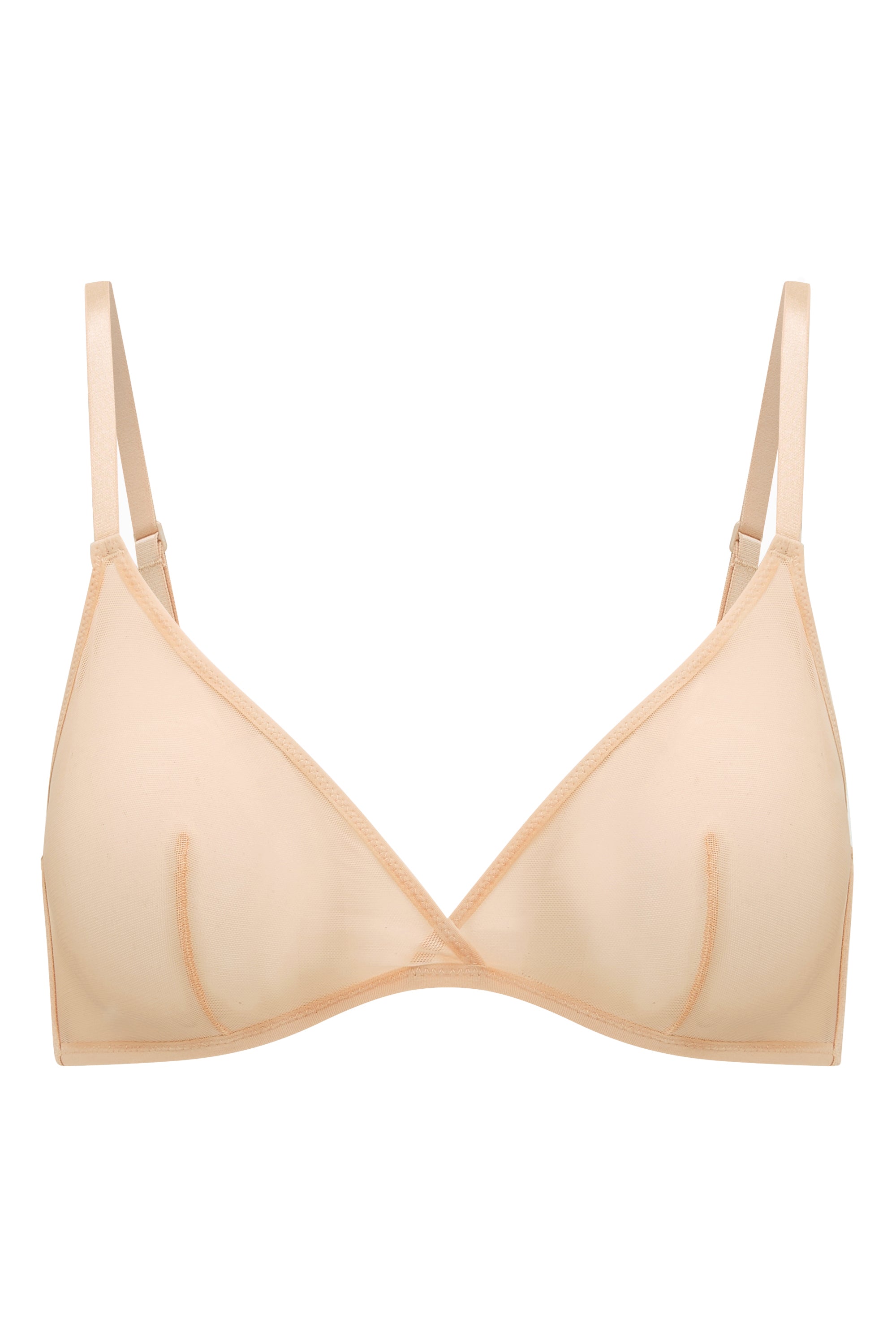 Soft Mesh Single Layer Triangle Bra in Beige、mySite、solidvoid