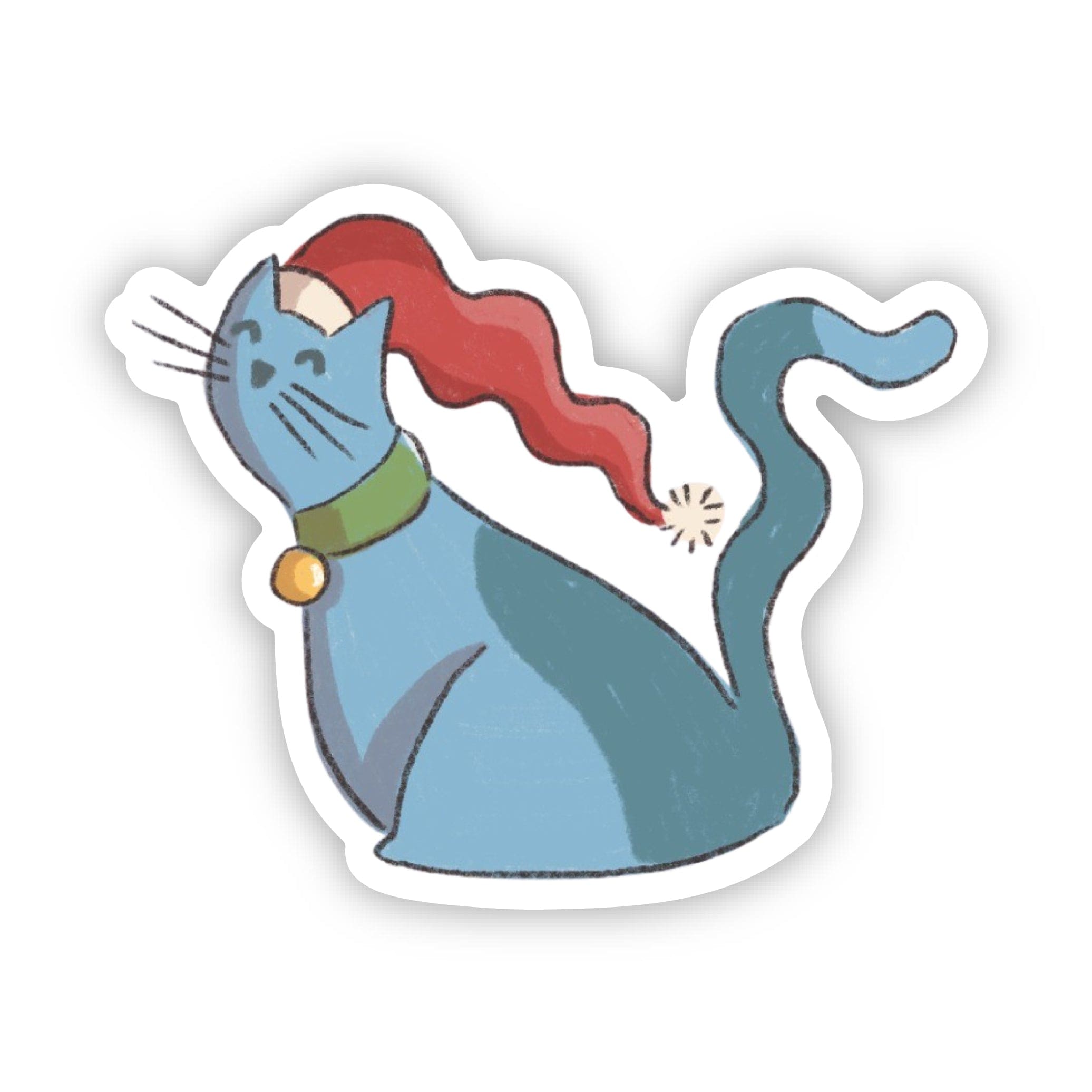  Santa Hat Cat Christmas Sticker、mySite、ghnorth