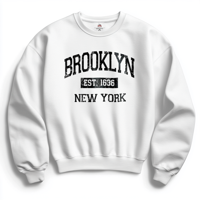 Brooklyn EST. 1636 New York Sweatshirt (5 Colors) S-3XL、mySite、vikingsvslions