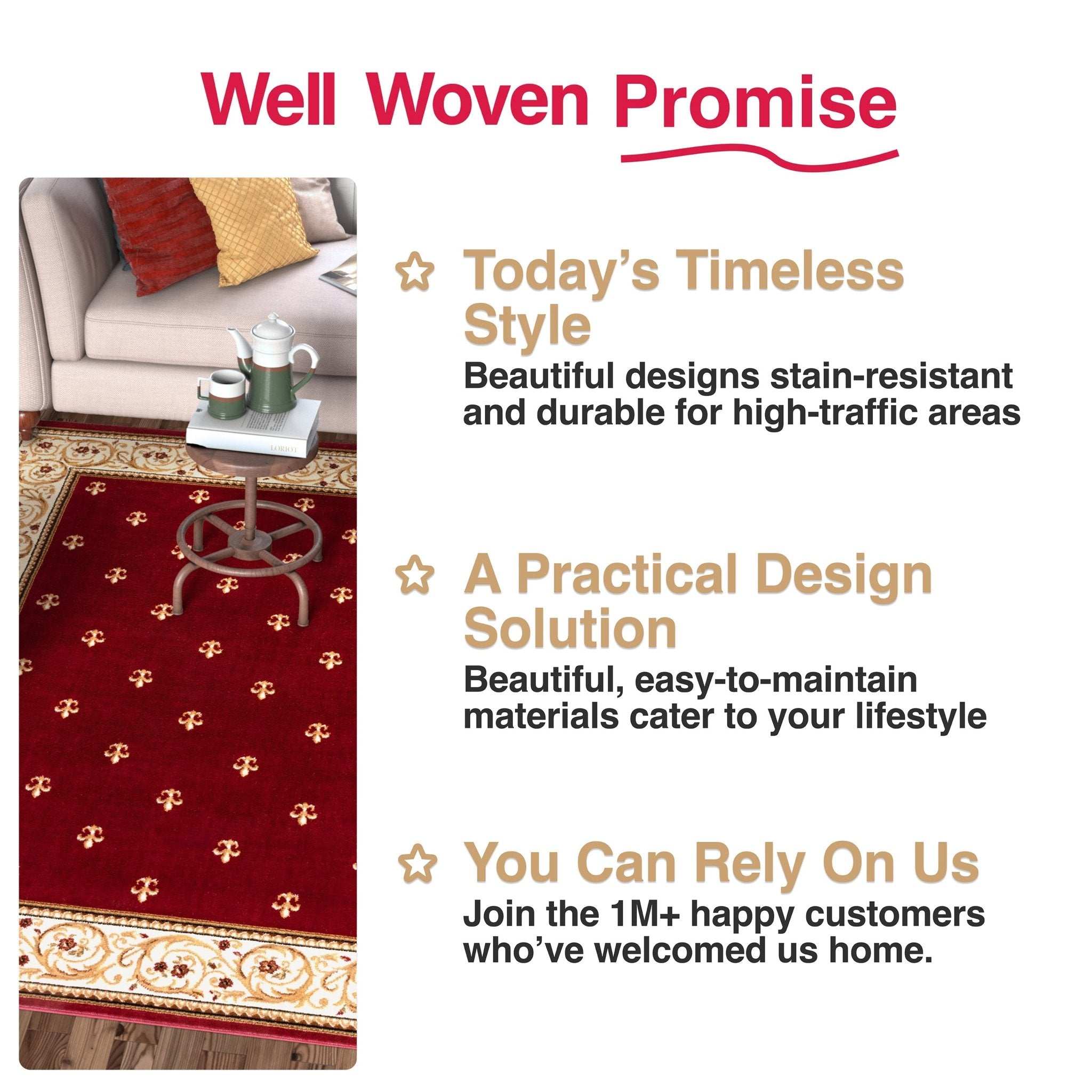 Fleur de Lis Elegance Easy to Clean Rug、mySite、gigharbornorthrealestate