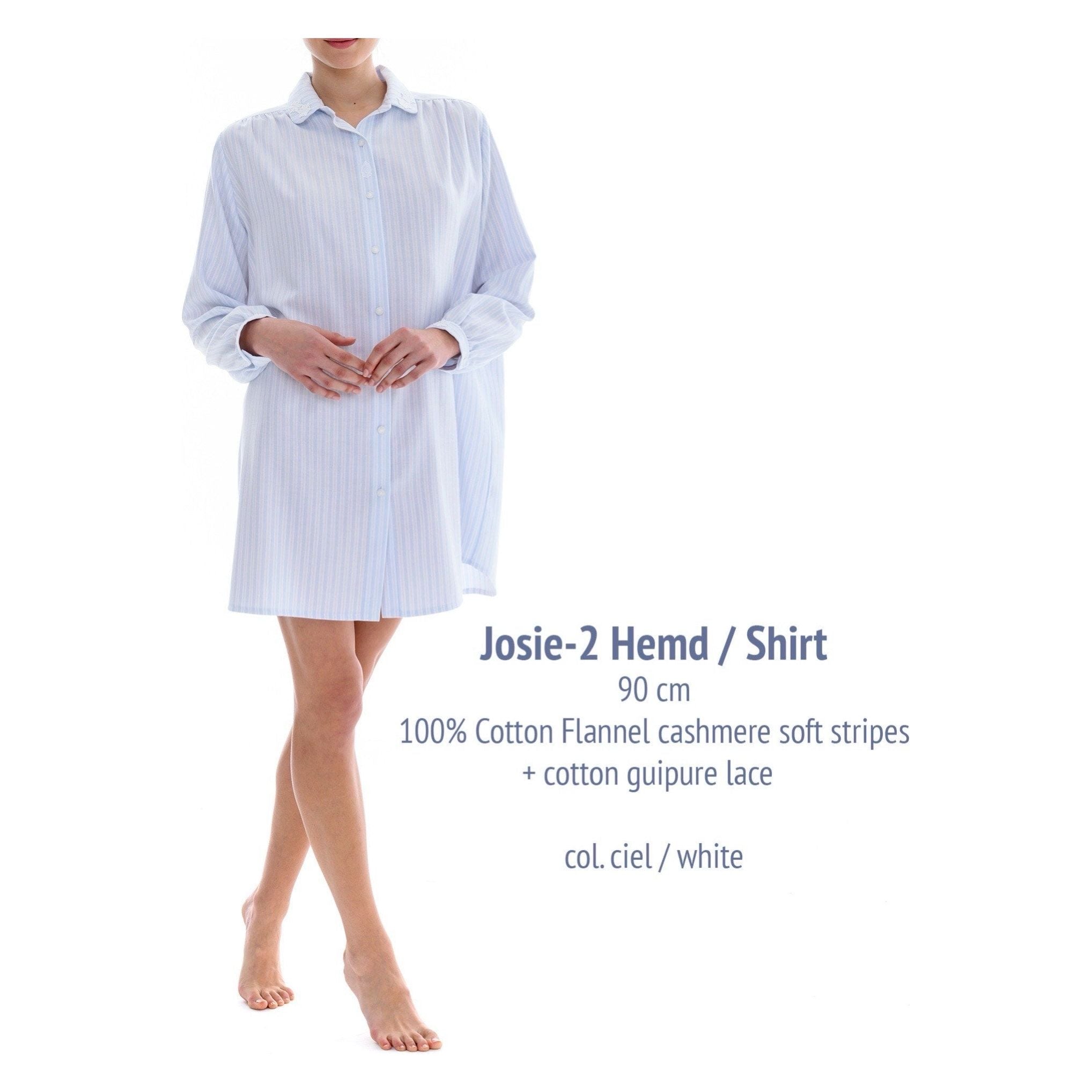  Celestine Josie Flannel Nightshirt - Blue、mySite、justintrudeaud