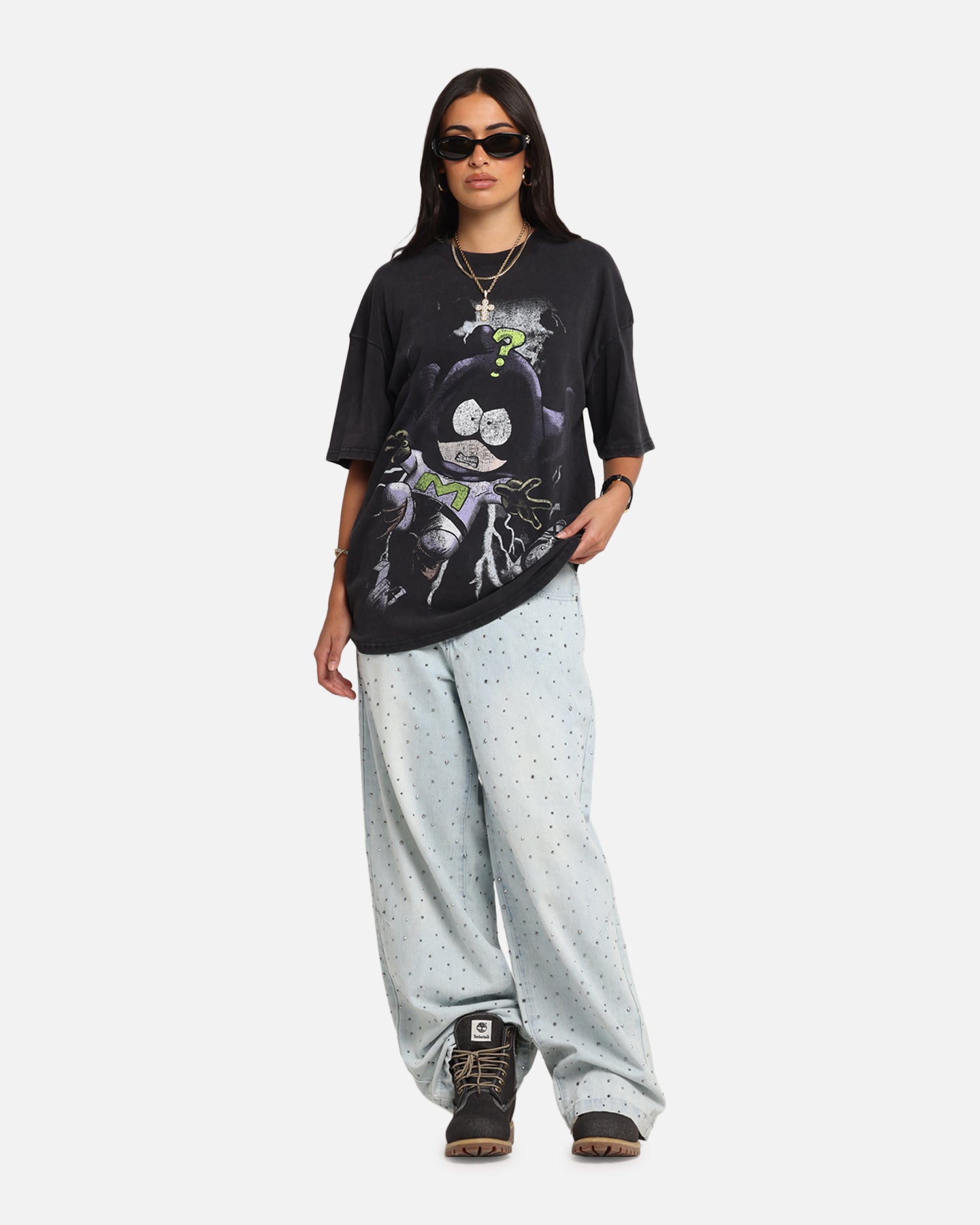 73 Studio X South Park Mysterion Vintage T-Shirt Black Acidwash、mySite、zt4zffjzw