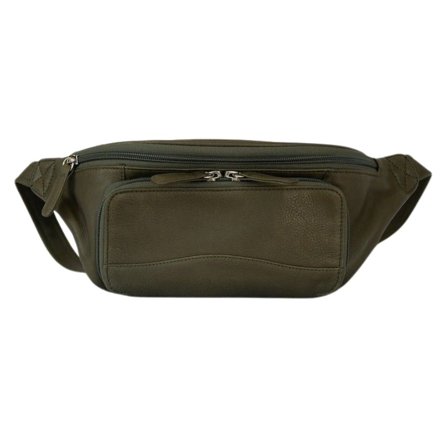  RFID Organizer Waistpack | Leather | Olive、mySite、preschool7hills