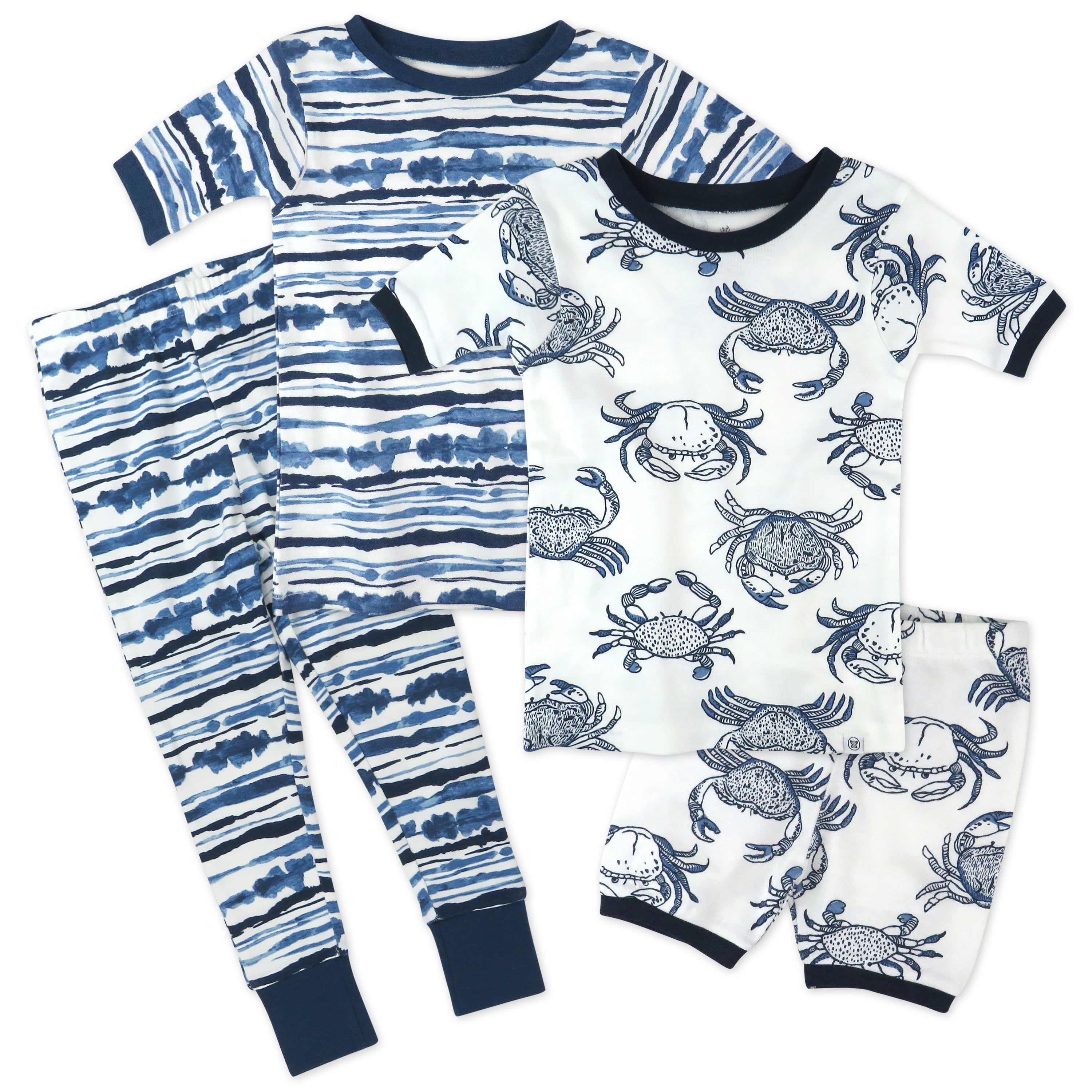  4-Piece Short Sleeve, Short and Long Leg PJ Set、mySite、layawaytickets