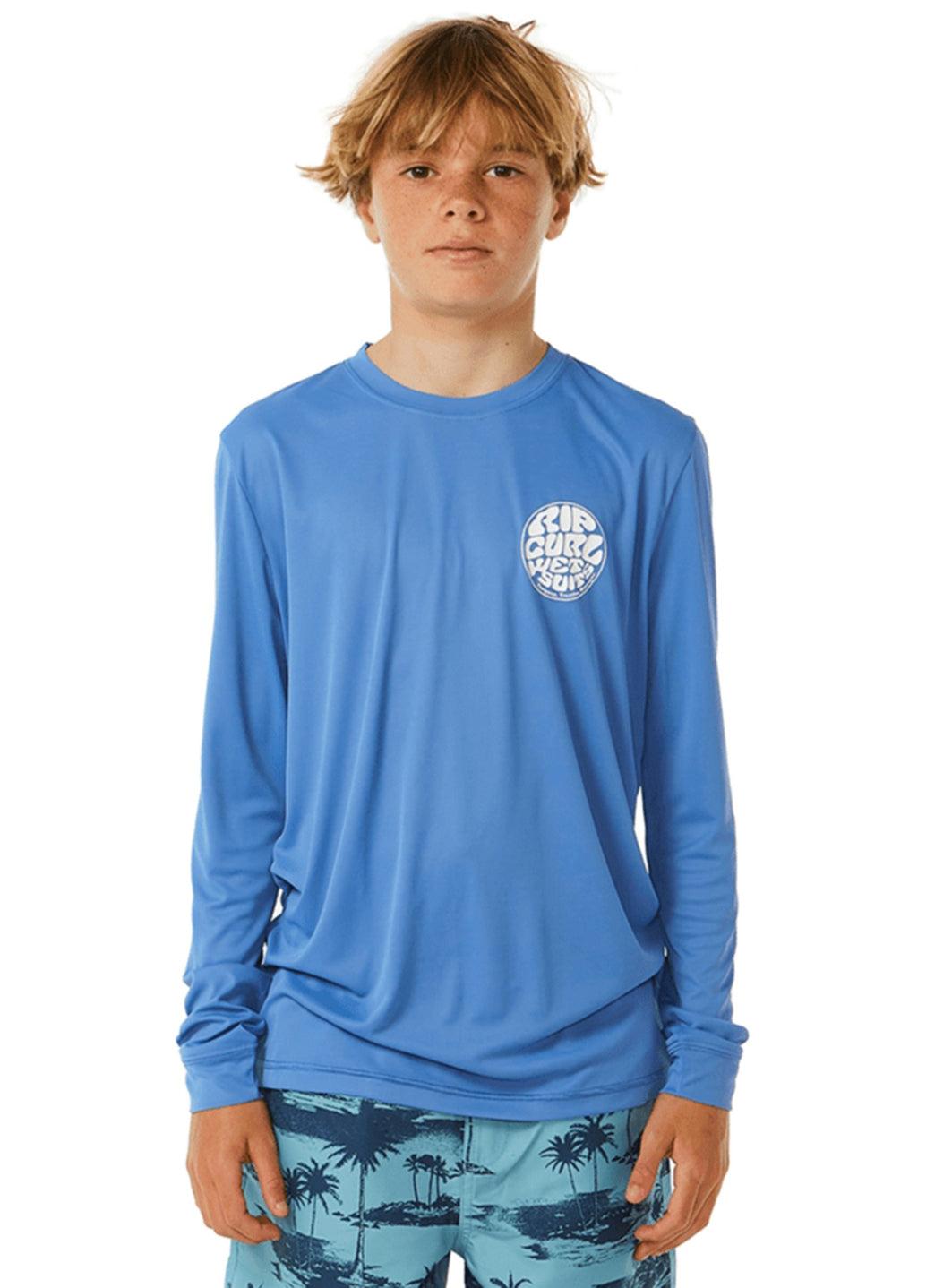 Rip Curl Boys' Icons Surflite UPF 50 Long Sleeve Rash Guard (Big Kid)、mySite、noshort