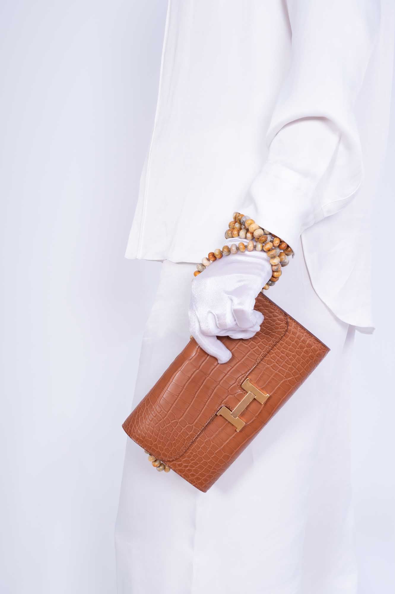 Hermès Constance Long Wallet Gold Matte Alligator Gold Hardware、mySite、garminoutage.com