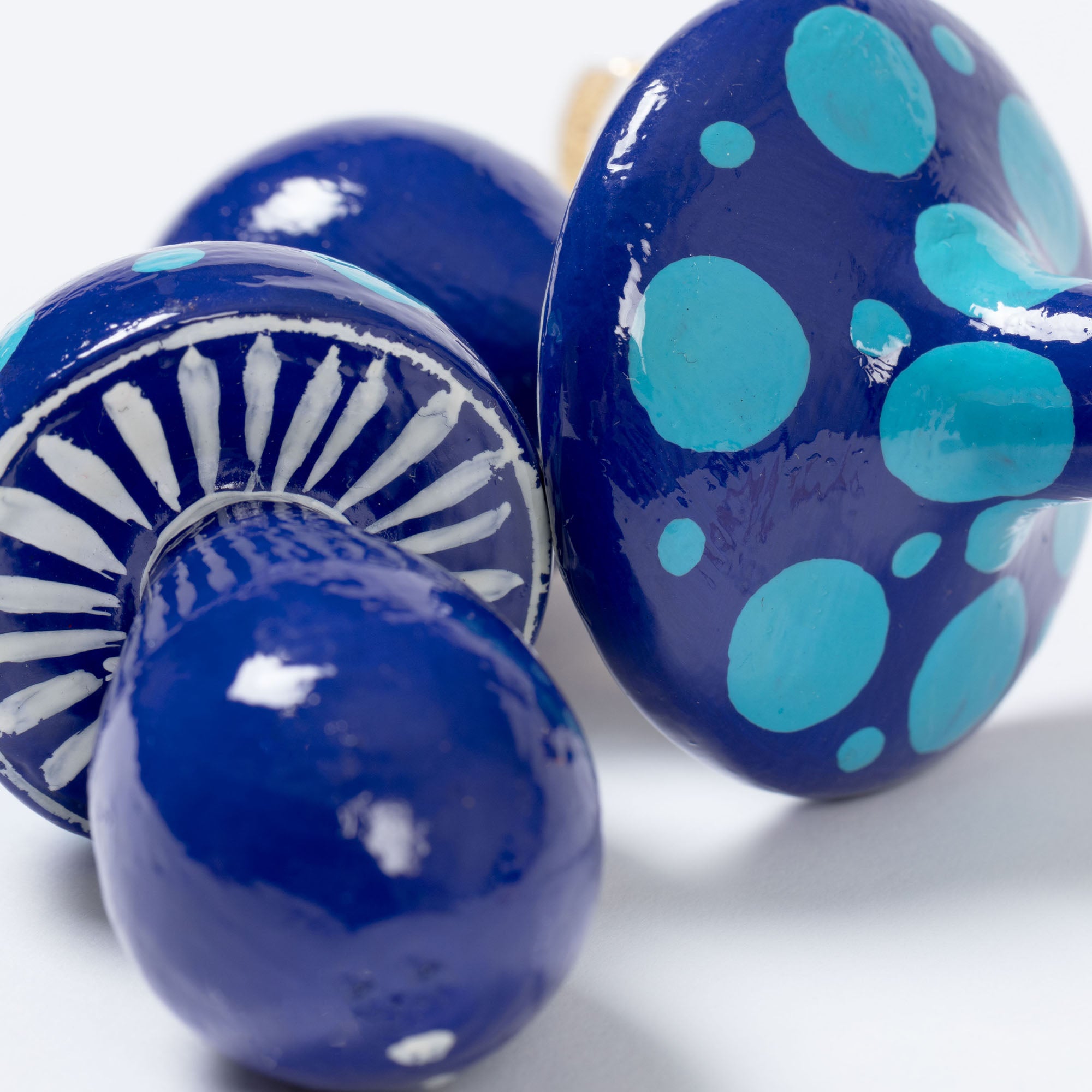 Hand Painted Mushroom Ornaments - Set of 2、mySite、camillekostekn