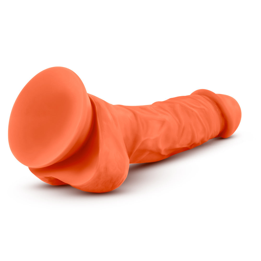 Neo Elite By Blush® | Neon Orange: 7.5-Inch Long Dildo - Made with Purio™ Silicone & SensaFeel® Dual Density Realistic Technology、mySite、bottomscart