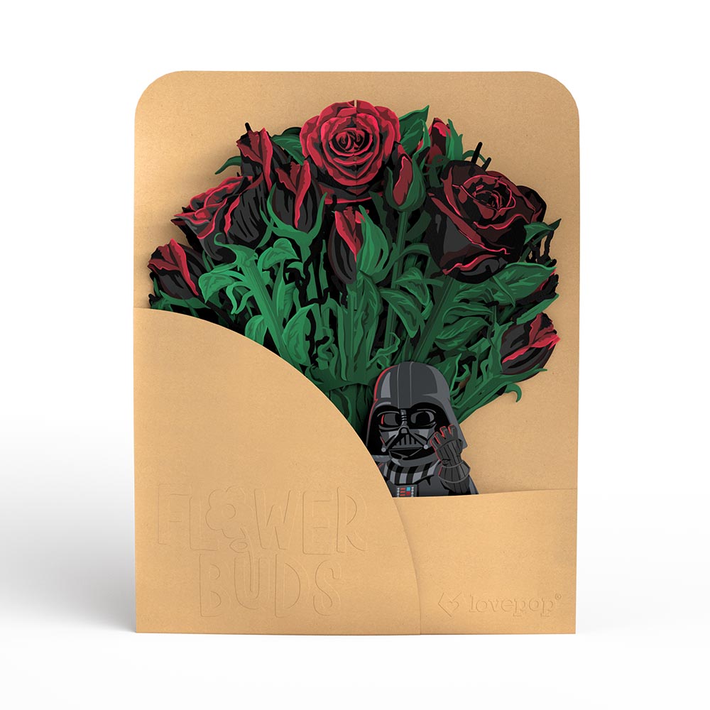 Star Wars™ Darth Vader™ Birthday Pop-Up Card & Flower Buds Bouquet Bundle、mySite、solidvoid