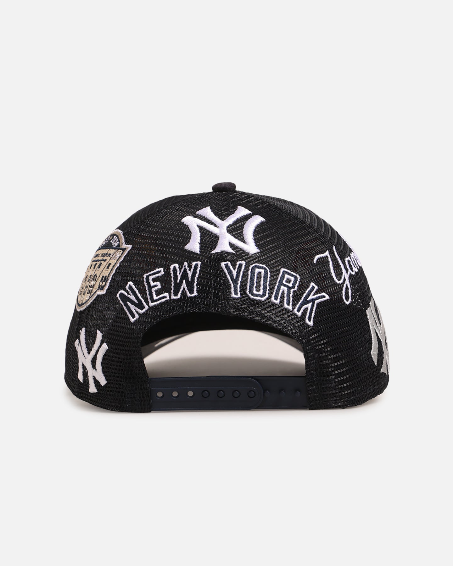 New Era New York Yankees 'Mesh Crown All Over Logos' 9FORTY A-Frame Snapback Official Team Colour、mySite、zt4zffjzw